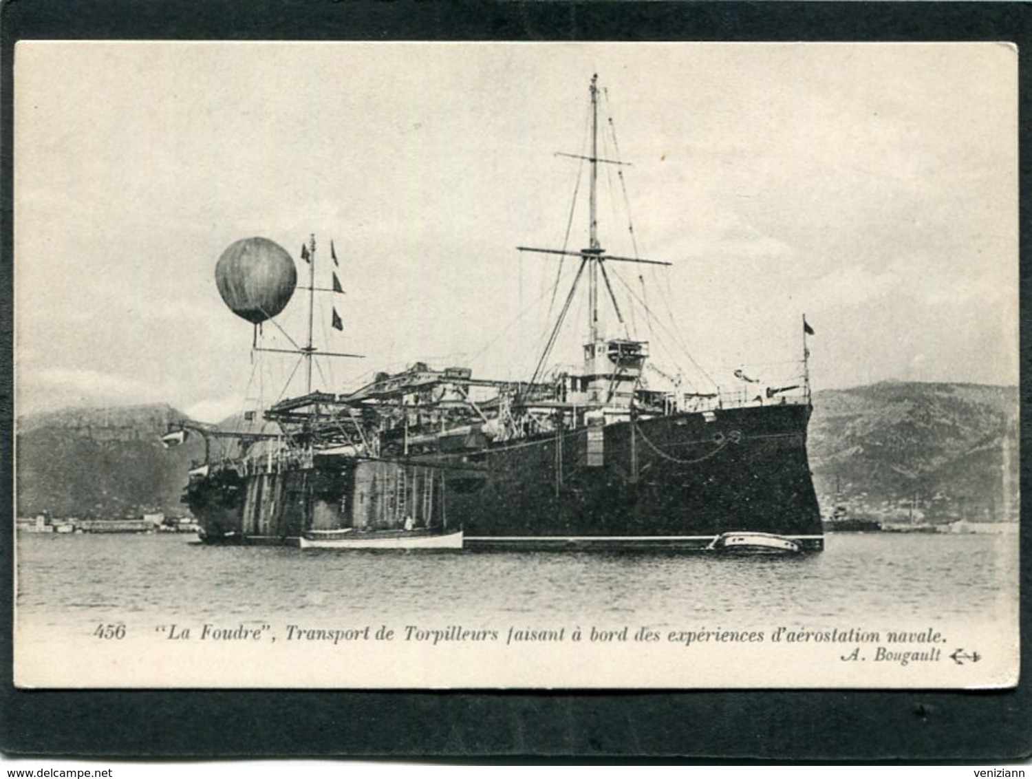 CPA - "LA FOUDRE", Transport De Torpilleurs Faisant à Bord Des Expériences D'aérostation Navale - Guerra