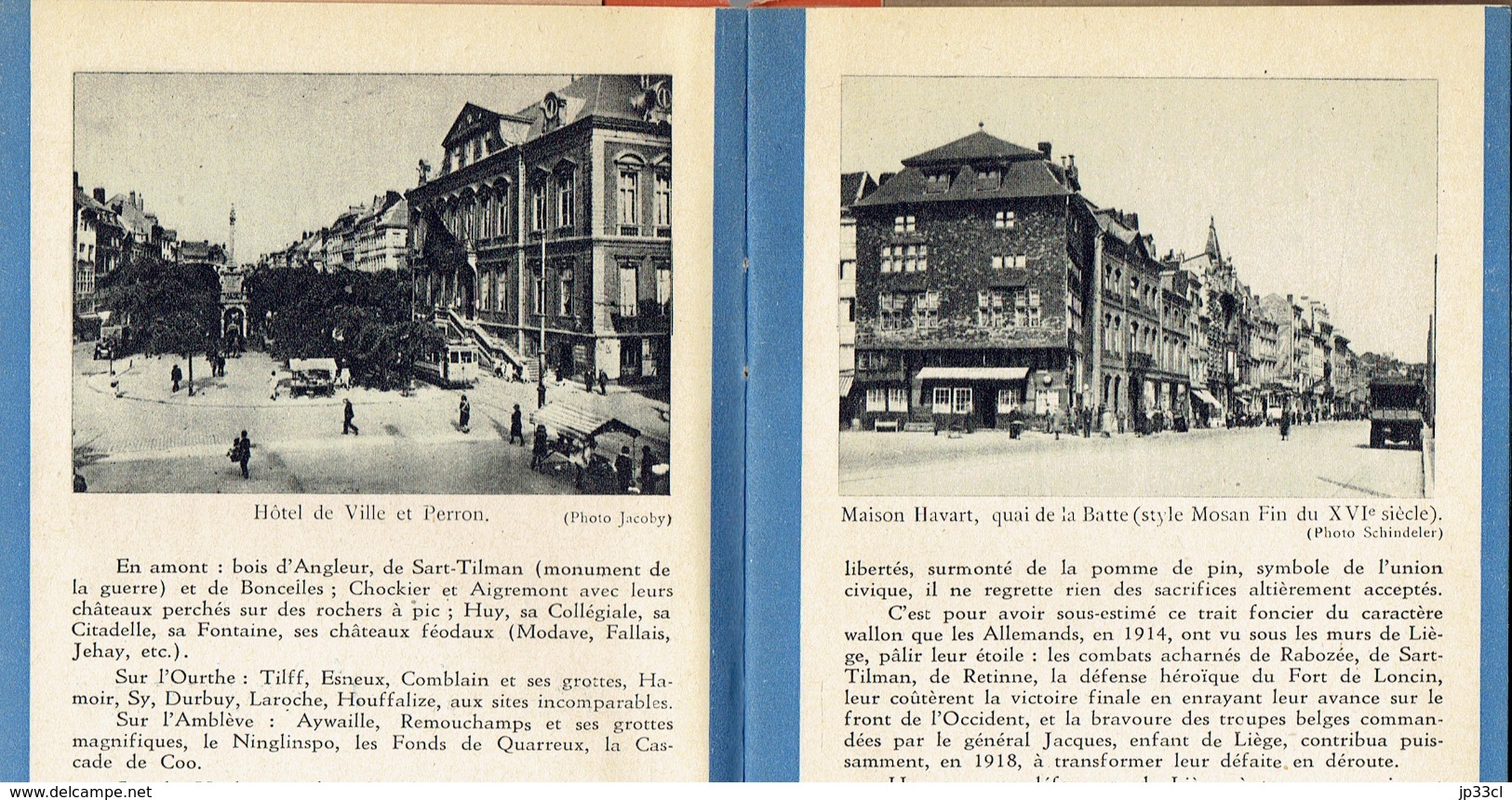 Liège Autrefois : Nombreuses Photos Anciennes De La Ville Dans Une Brochure éditée Par L'Office Du Tourisme (vers 1950) - Documents Historiques