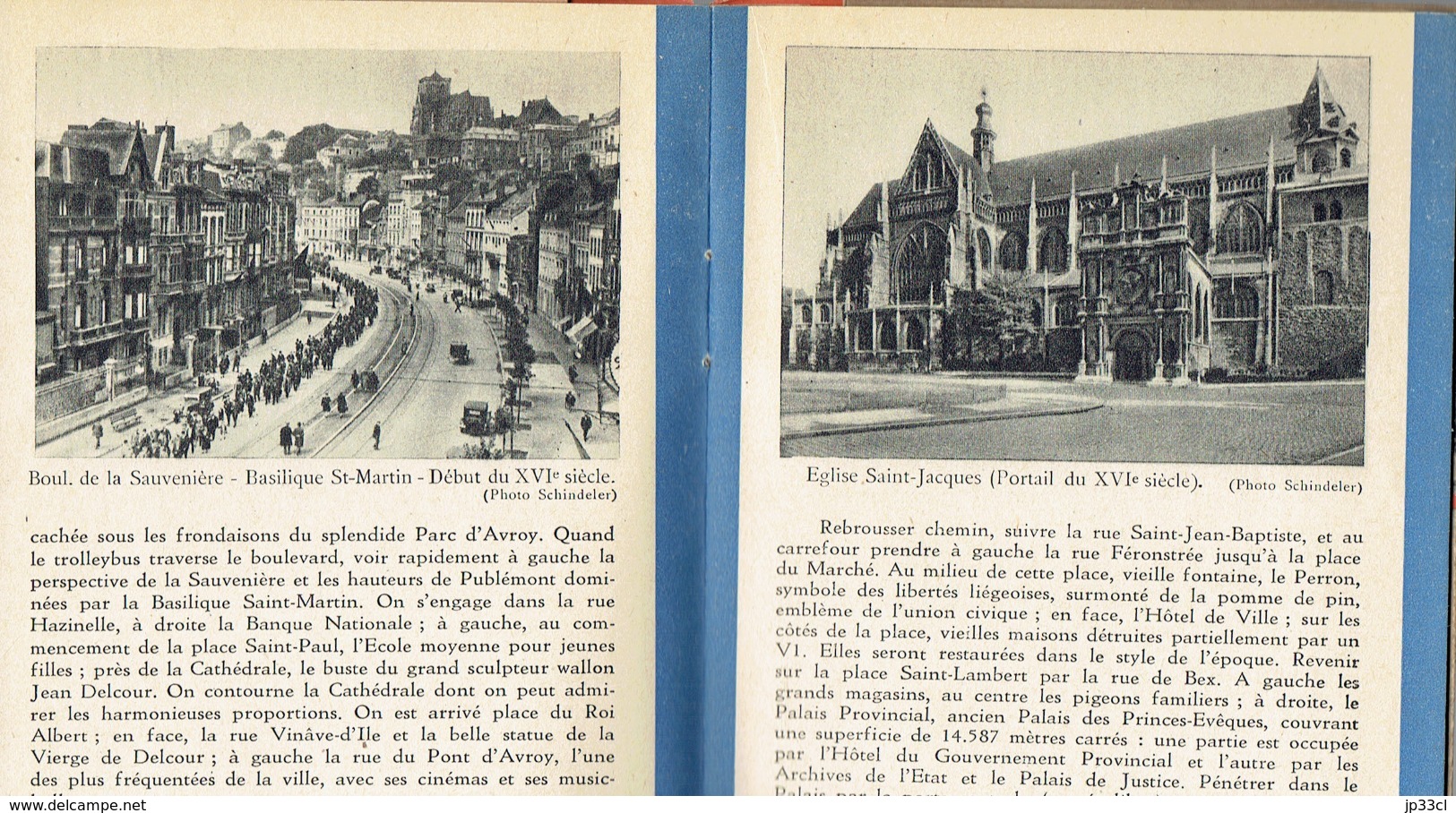 Liège Autrefois : Nombreuses Photos Anciennes De La Ville Dans Une Brochure éditée Par L'Office Du Tourisme (vers 1950) - Documents Historiques