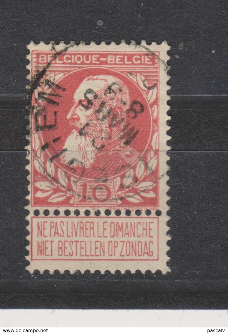 COB 74 Oblitération Centrale ISEGHEM - 1905 Grosse Barbe