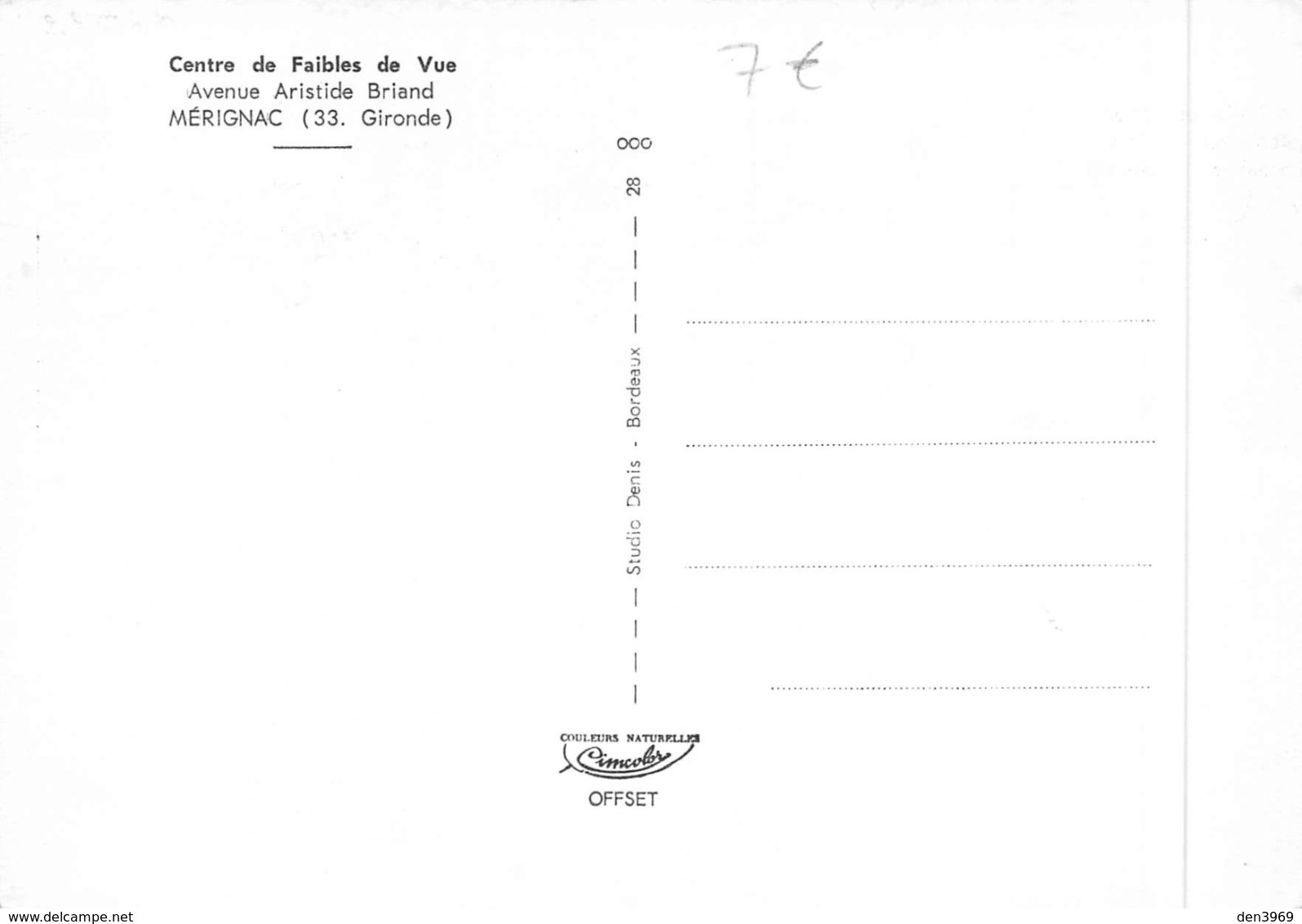 MERIGNAC - Centre De Faibles De Vue, Avenue Aristide Briand - Traitement Pléoptique - Une Classe... - Merignac