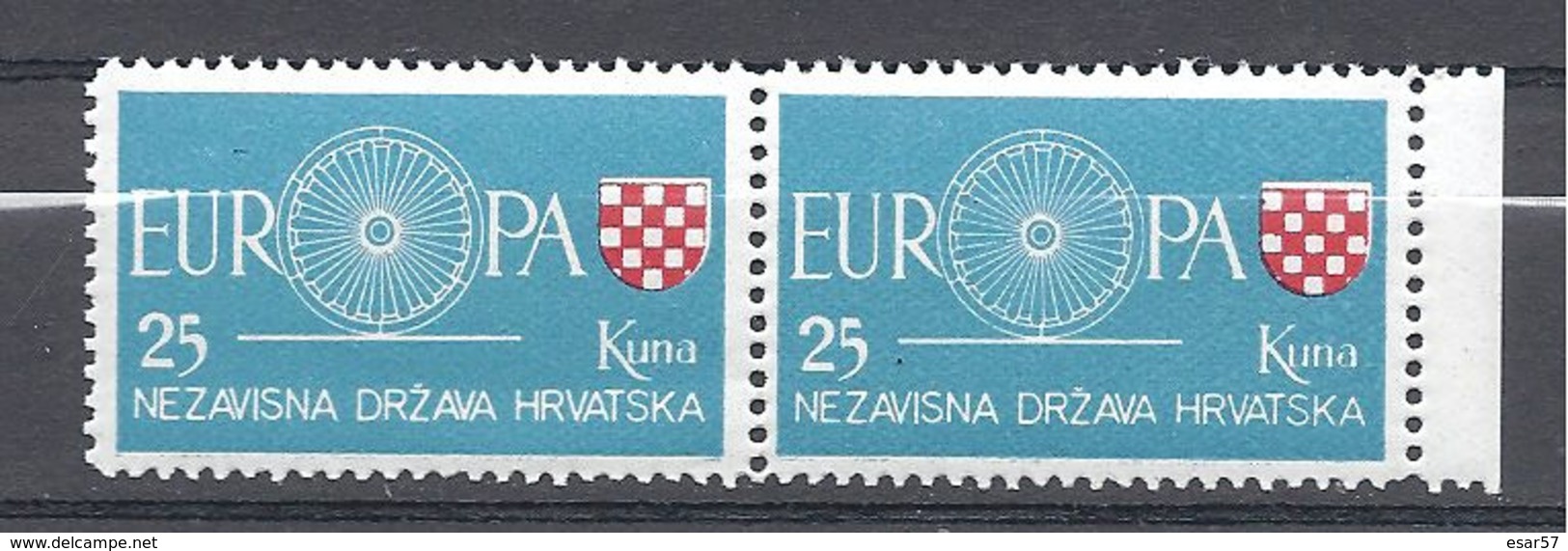 Europa CEPT 1960 Croatie 2 Timbres Du Gouvernement En Exil Neuf Luxe ** - 1960