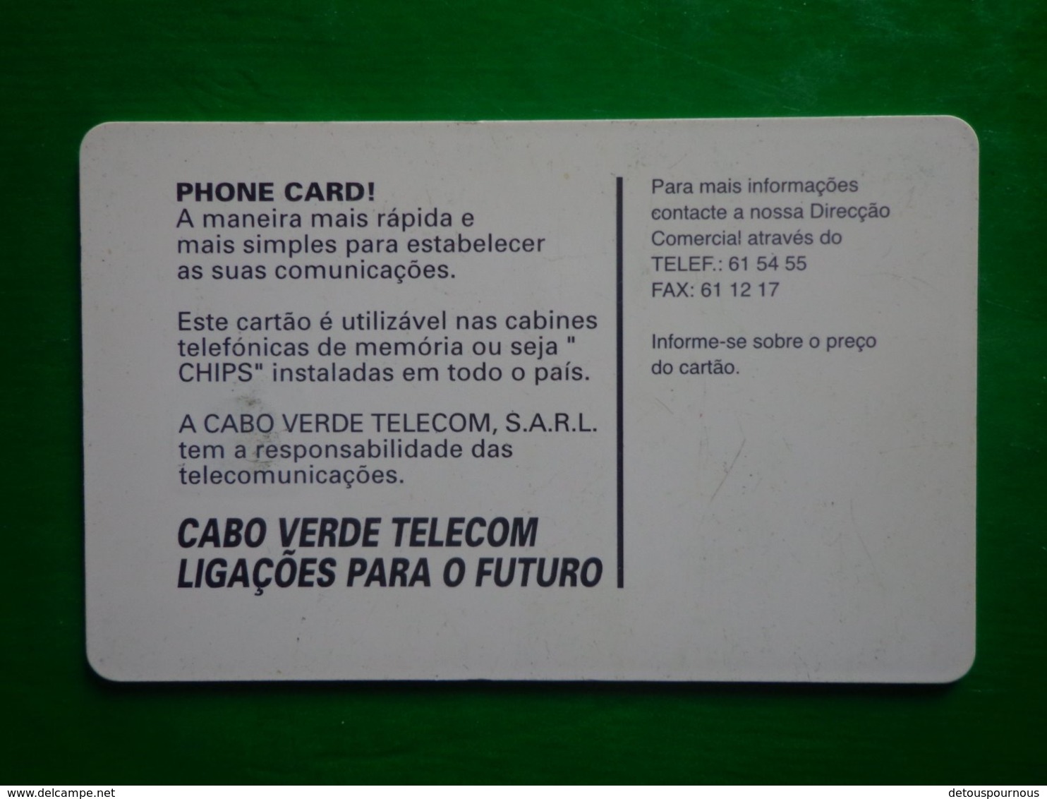 Télécarte Cap Vert, 1997, Utilisé, Traces - Kapverden