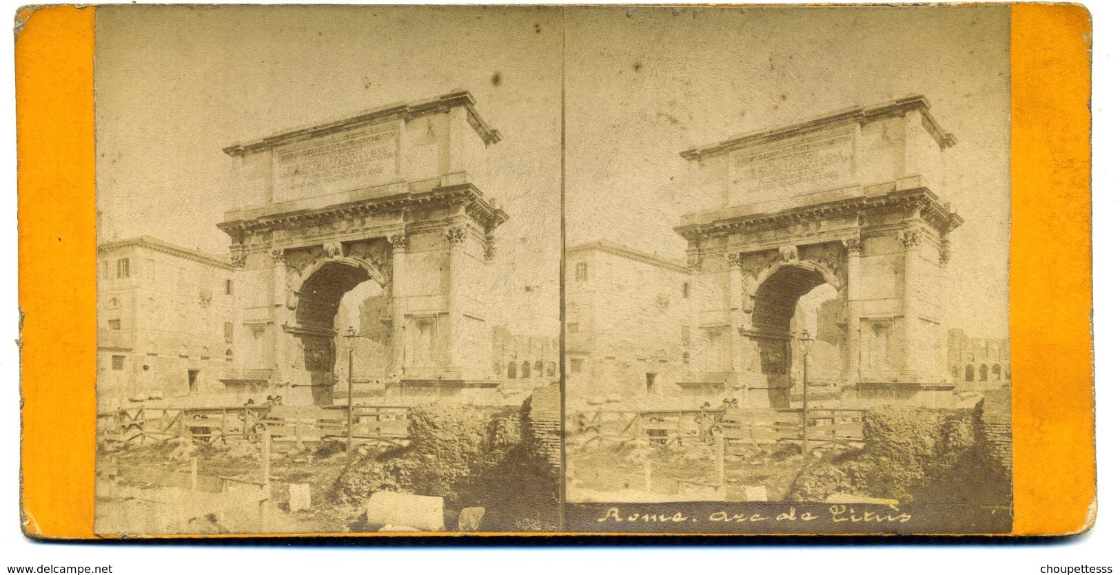 Photos Stéréoscopiques - Italie - Rome -  Arc De Titus -  C 90 - Stereo-Photographie