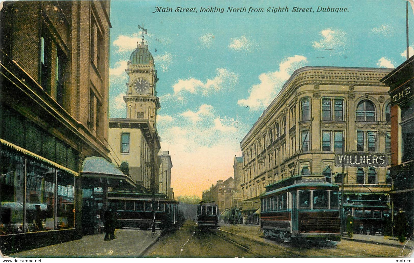 DUBUQUE - Main Street, Looking North From Eight Street. (carte Vendue En L'état) - Dubuque