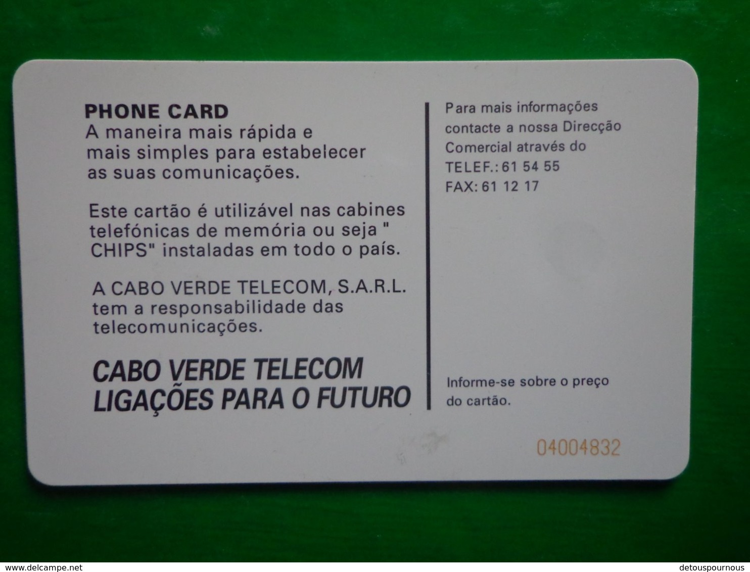 Télécarte Cap Vert, Tabanka 2001, Utilisé, Traces - Kapverden