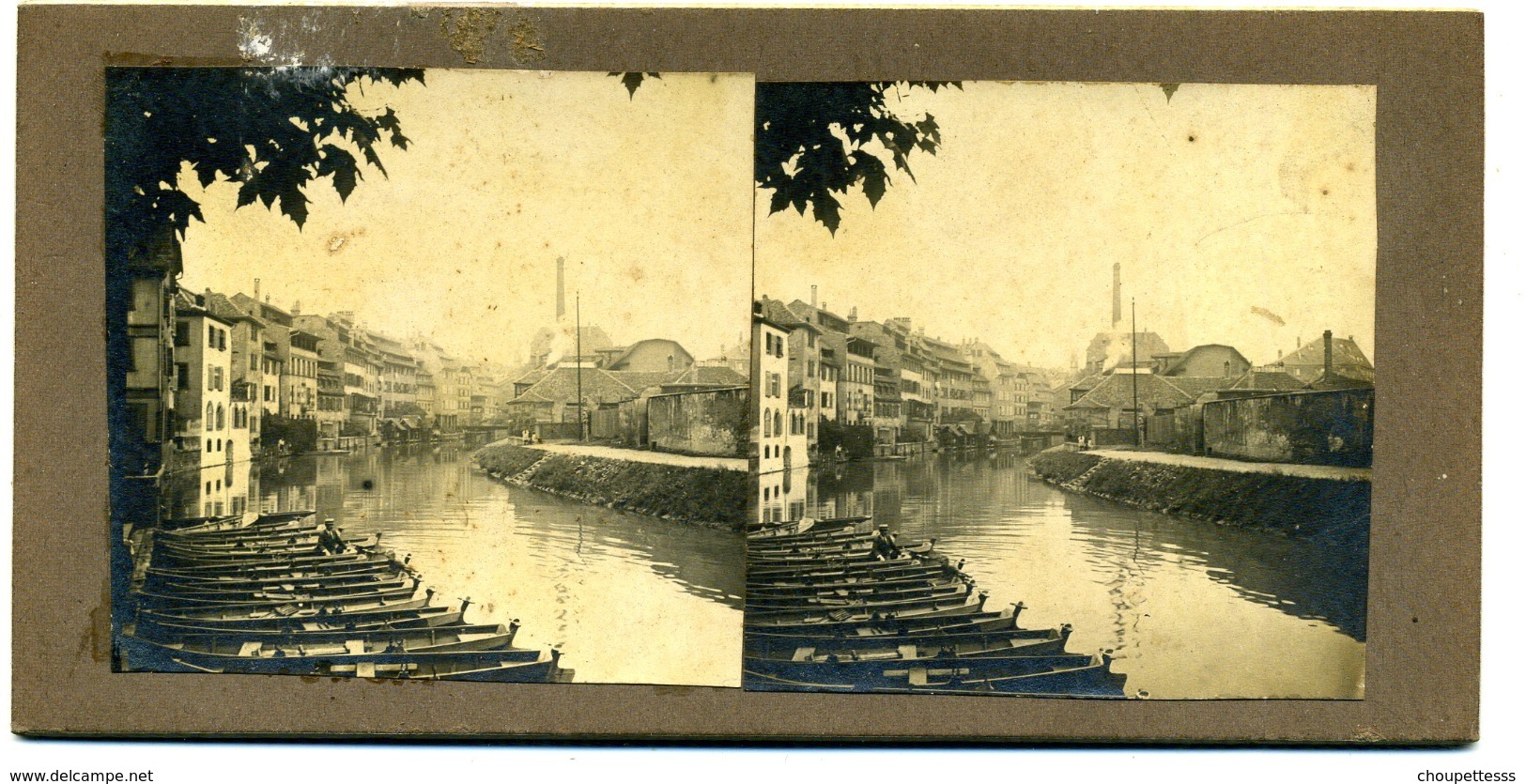 Photos Stéréoscopiques - Strasbourg -  Le Canal Saint Martin  Près  Des Quais De Turckeim  En  1922  -  C 92 - Stereo-Photographie