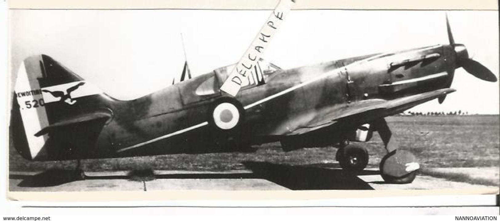 PHOTO AVION DEWOITINE D 520  PHOTO COLLé SUR SUPPORT    17X7CM - 1946-....: Ere Moderne