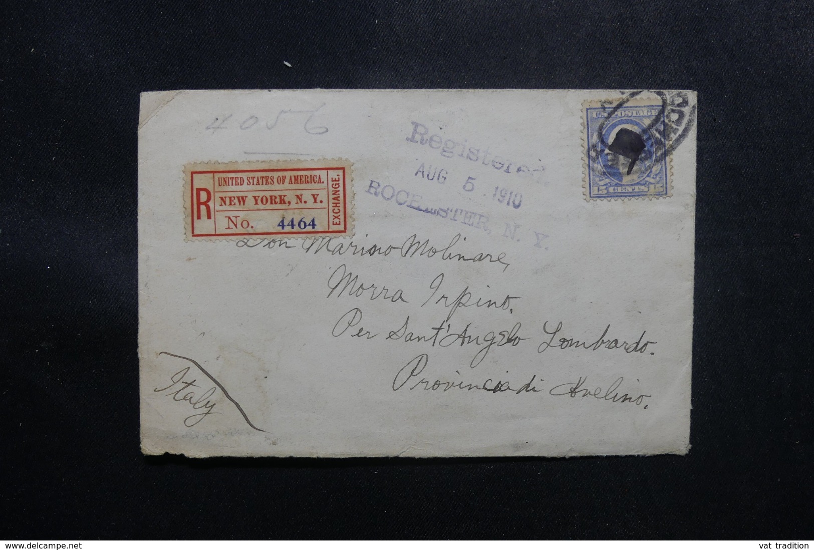 ETATS UNIS - Enveloppe En Recommandé De New York Pour L' Italie En 1910 - L 47635 - Marcophilie