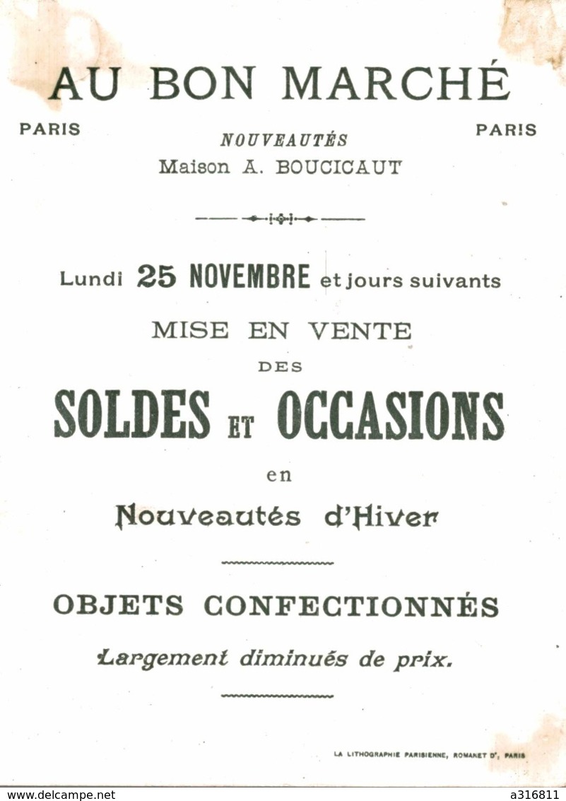 CHROMO - AU BON MARCHE - N° 1 - GULLIVER EN ETERNUANT PRODUIT UNE CATASTROPHE - Au Bon Marché