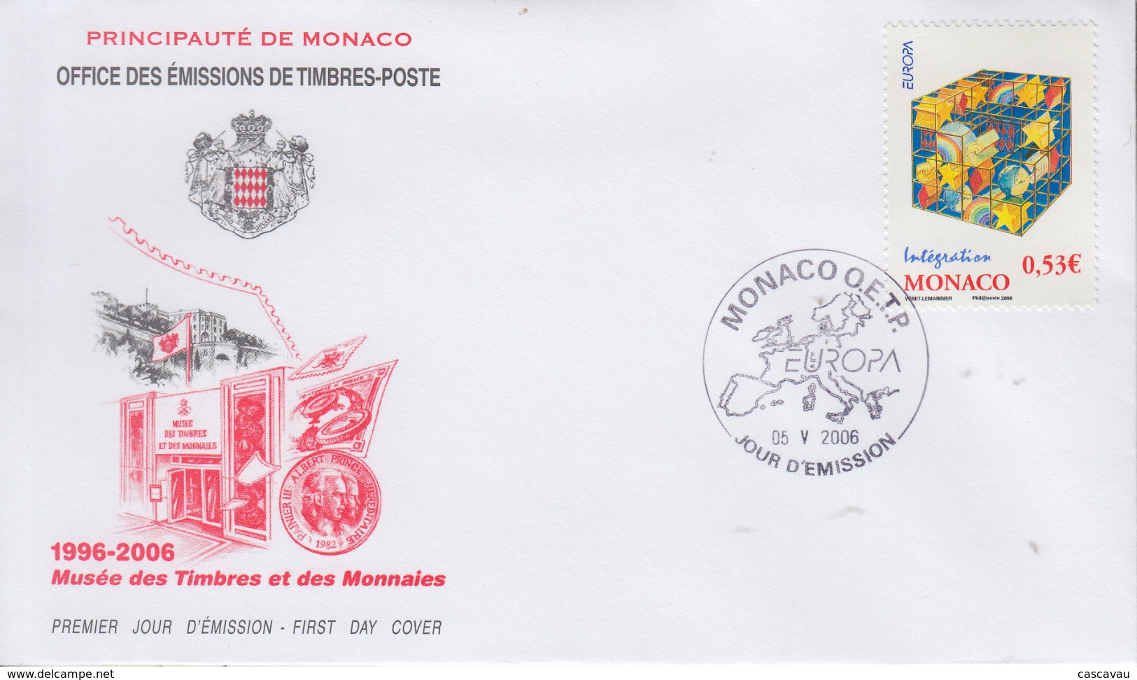 Enveloppe  FDC  1er  Jour   MONACO    EUROPA    2006 - 2006