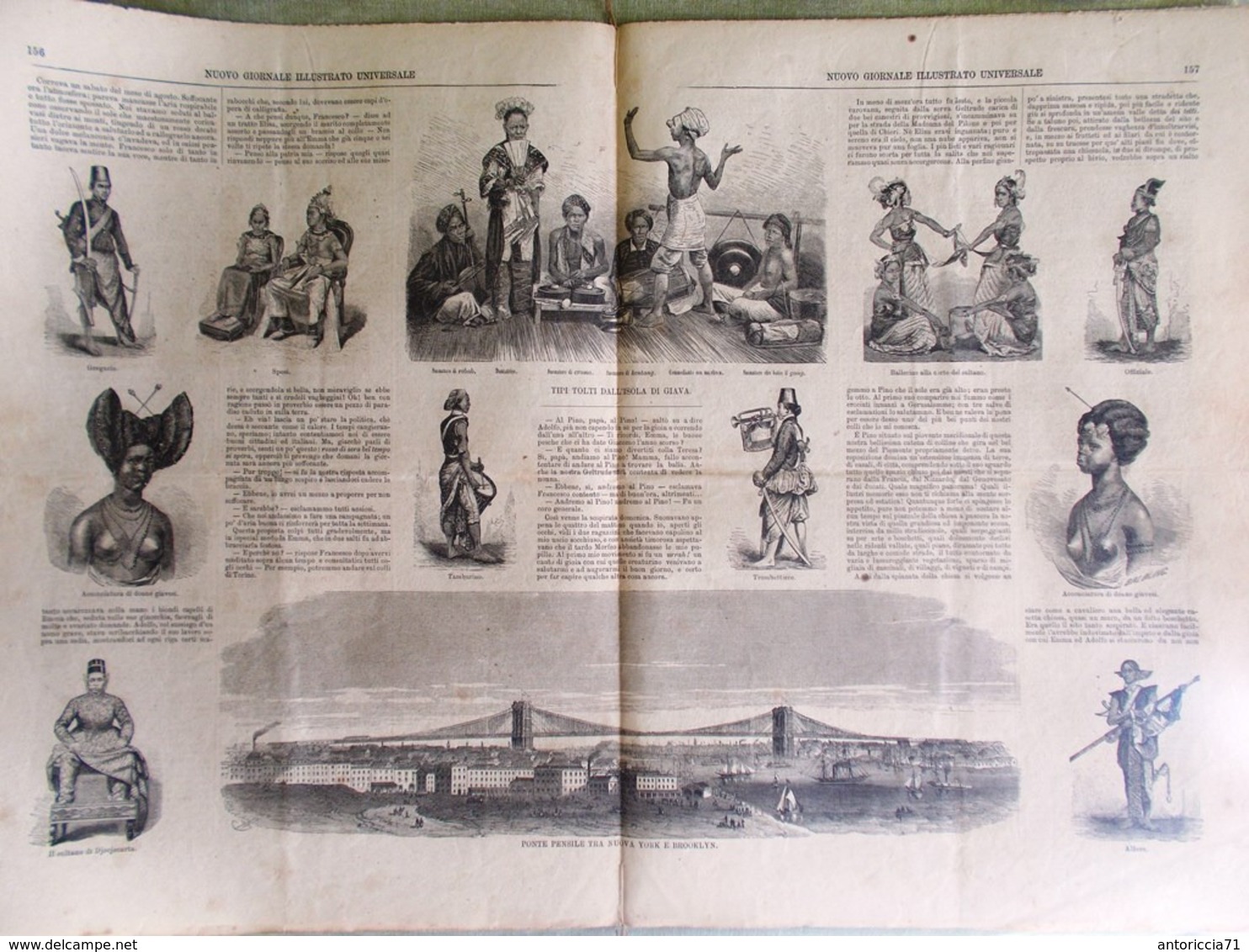 Nuovo Giornale Illustrato Universale 15 Maggio 1870 Peabody Brooklyn Isola Giava - Voor 1900