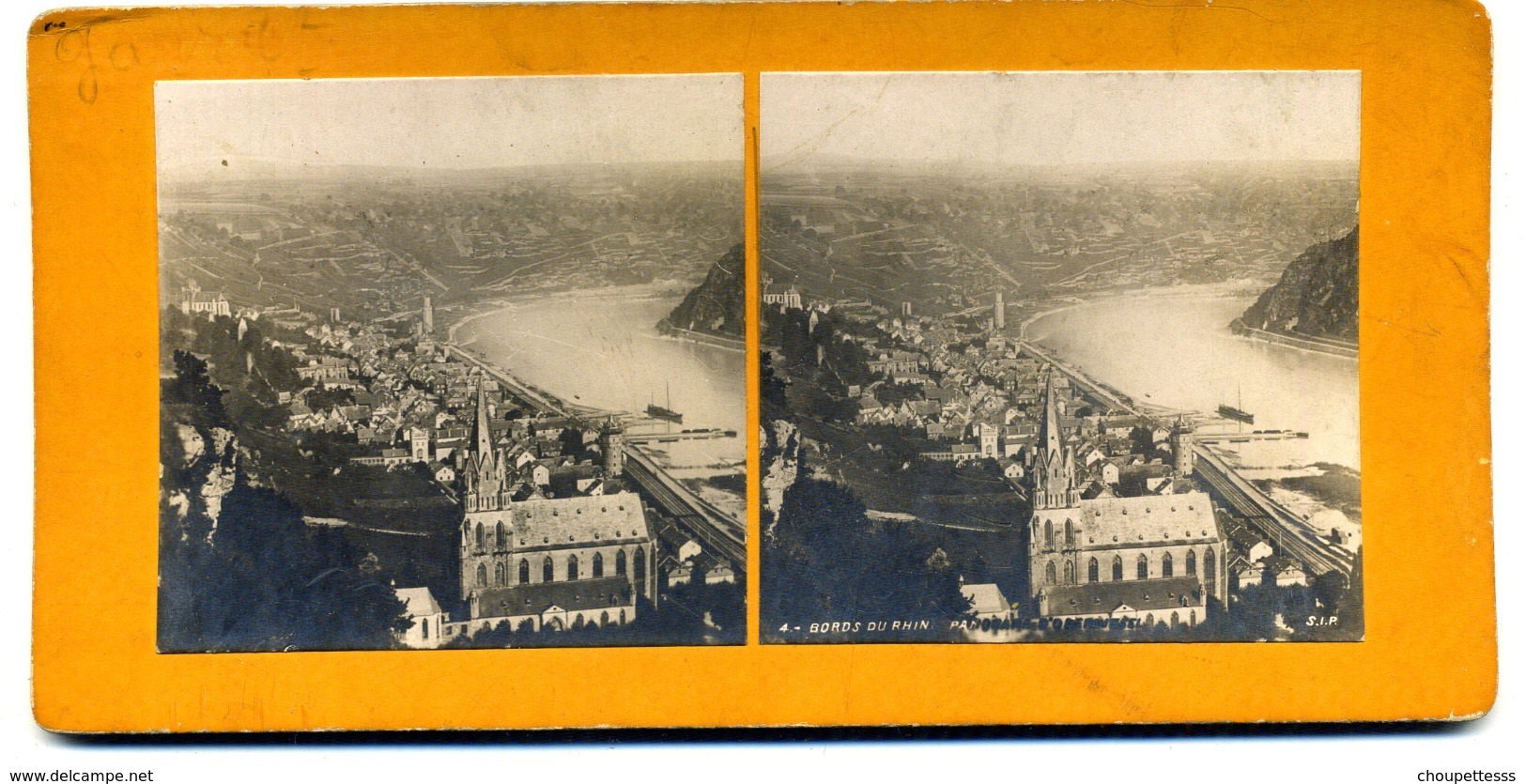 Photos Stéréoscopiques - Allemagne -  Bords Du Rhin - Panorama D' Oberwesel  N° 4  -  C 95 - Stereo-Photographie