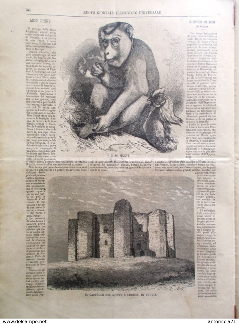 Nuovo Giornale Illustrato Universale 22 Maggio 1870 Morte Moscheles Lucera Circo - Voor 1900