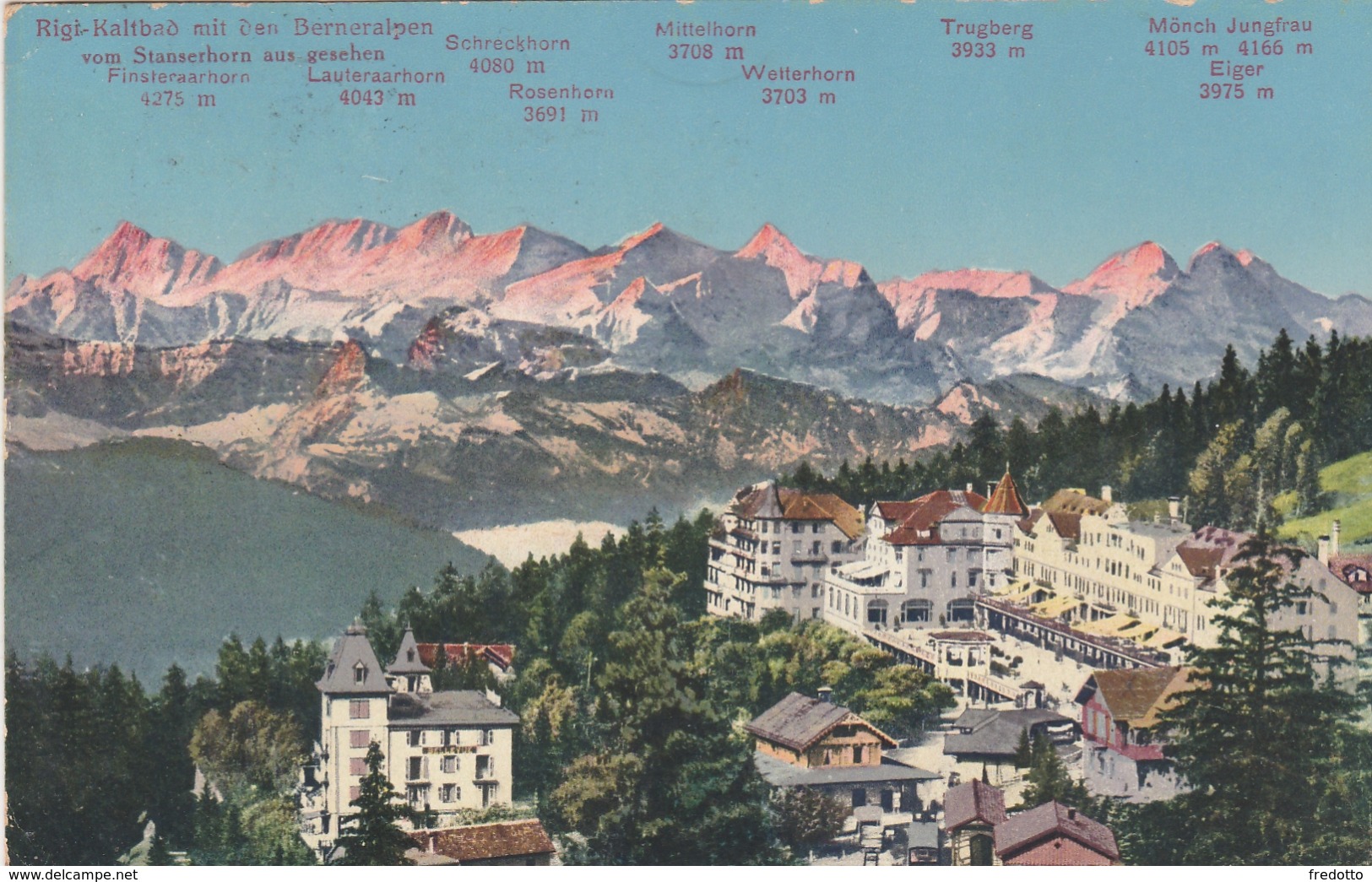 Ansichtskarte-Rigi-Kaltbad Schweiz Nach Rixheim-Zensurstempel 1915 - Entiers Postaux