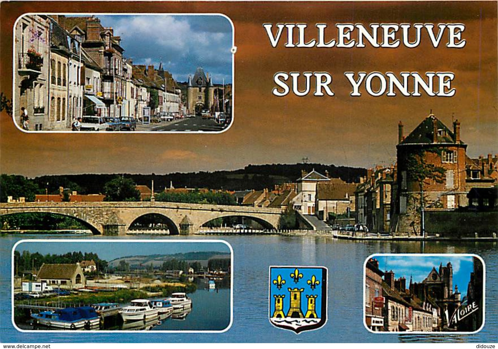 89 - Villeneuve Sur Yonne - Multivues - Automobiles - Blasons - Voir Scans Recto-Verso - Villeneuve-sur-Yonne