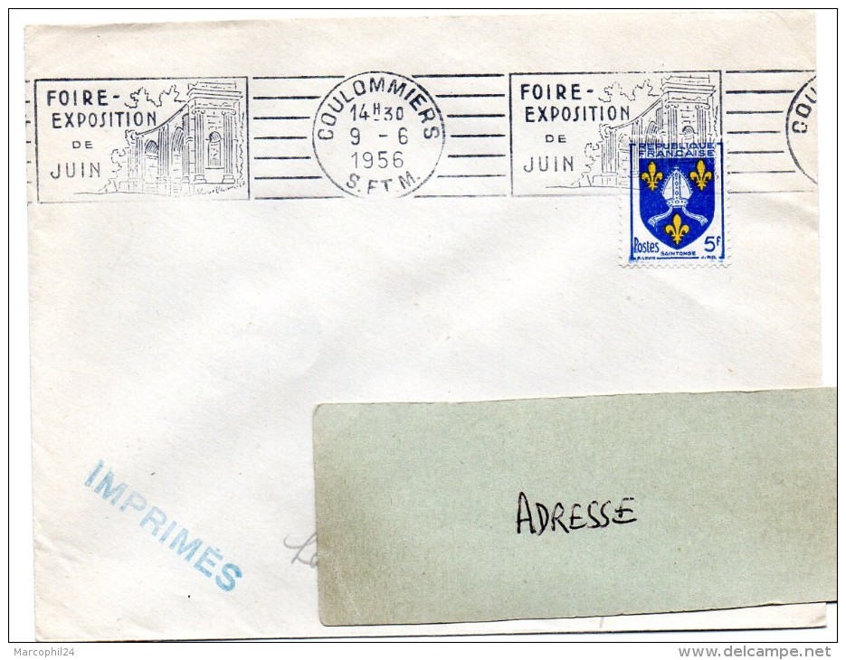 SEINE Et MARNE - Dépt N° 77 = COULOMMIERS 1956 (BD 3 Lignes) =  FLAMME RBV Illustrée  ' FOIRE EXPOSITION De JUIN' - Mechanical Postmarks (Advertisement)