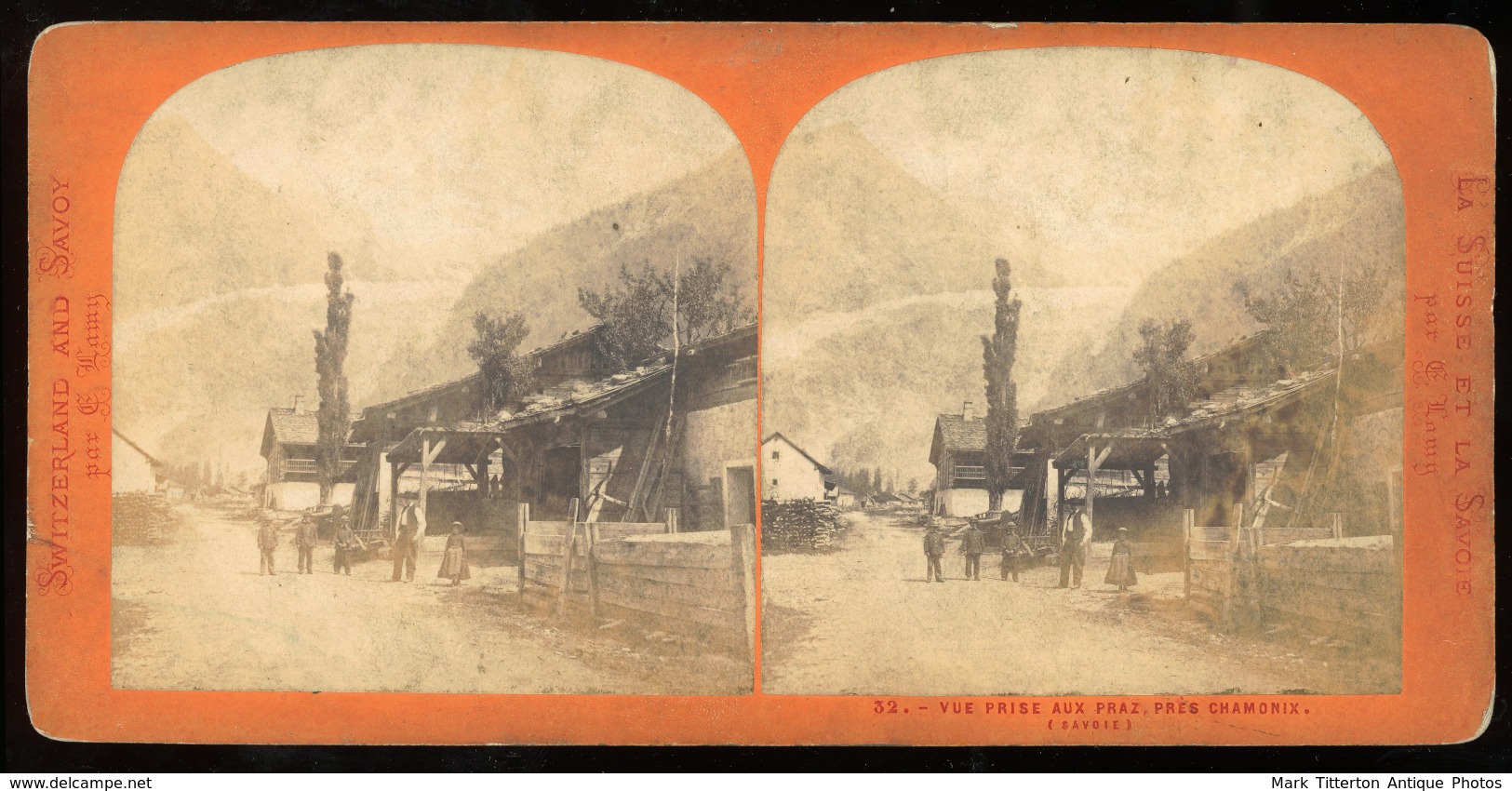Stereoview - Chamonix, The Alps (Savoie) - Stereoscopes - Side-by-side Viewers