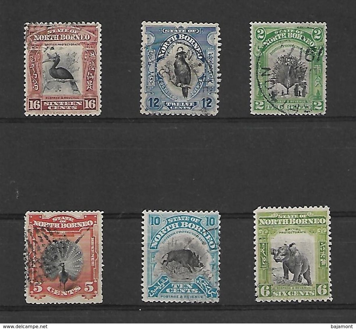 NORTH BORNEO. 6 TIMBRES - Indonésie