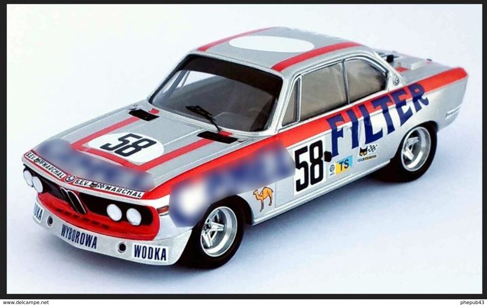 BMW 3.0 CSL - Camel -  W. Brun/C. Kocher/J.-P. Aeschlimann - 24h Le Mans 1973 #58 - Troféu - Trofeu