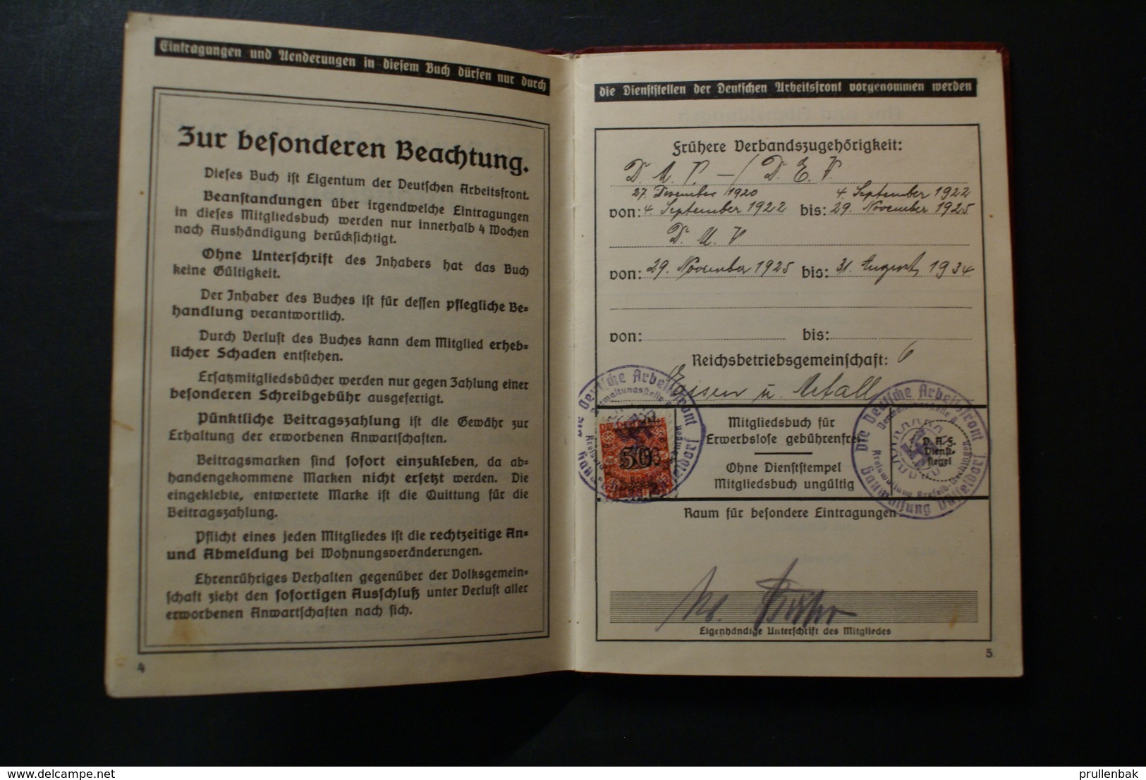 WW2 - DIE DEUTSCHE ARBEITSFRONT - Documents