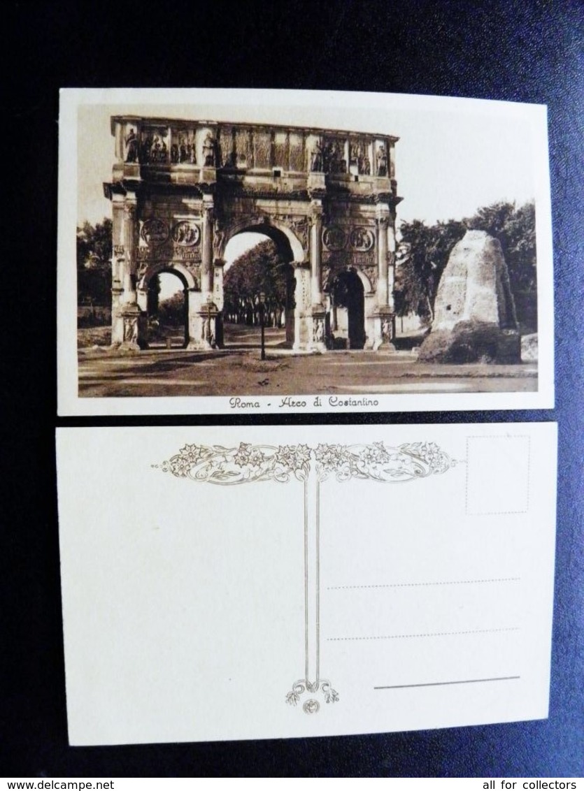 Old Card Carte Italy Italia Roma Rome Arco Di Costantino Arc - Other & Unclassified