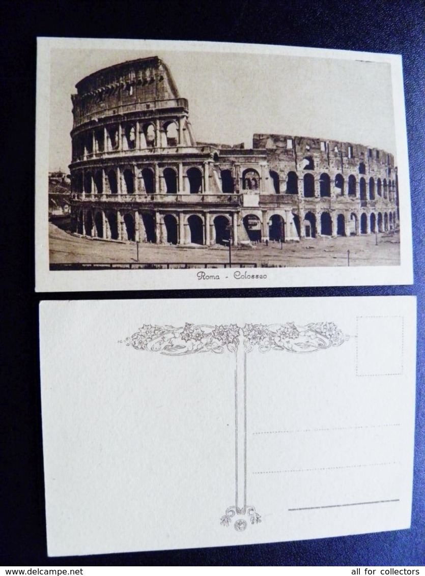 Old Card Carte Italy Italia Roma Rome Colosseo - Other & Unclassified
