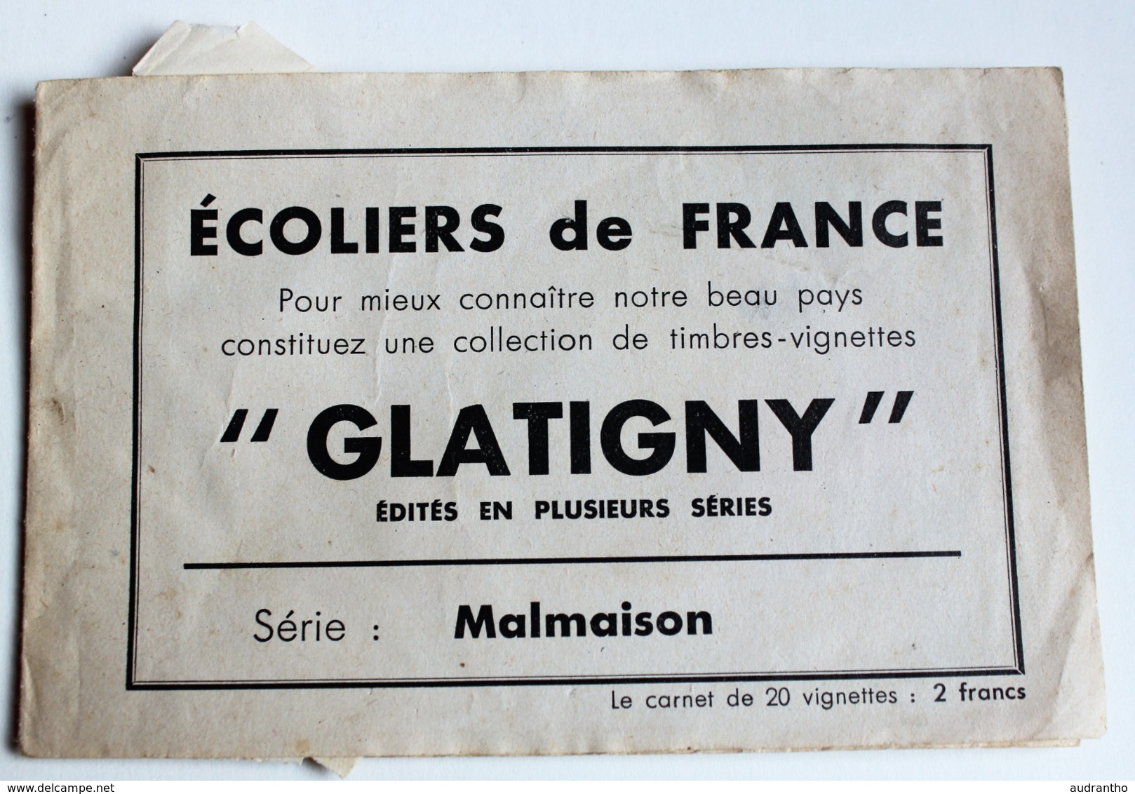 Carnet De Timbres écoliers De France Glatigny Série Malmaison - Blocks Und Markenheftchen