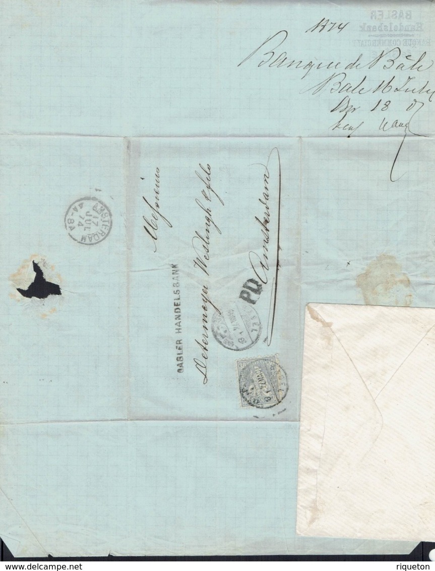 Suisse - 1862-81 - Deux Lettres Affranchissement Helvétia, Pour Albligen Et Amsterdam - B/TB - - Lettres & Documents