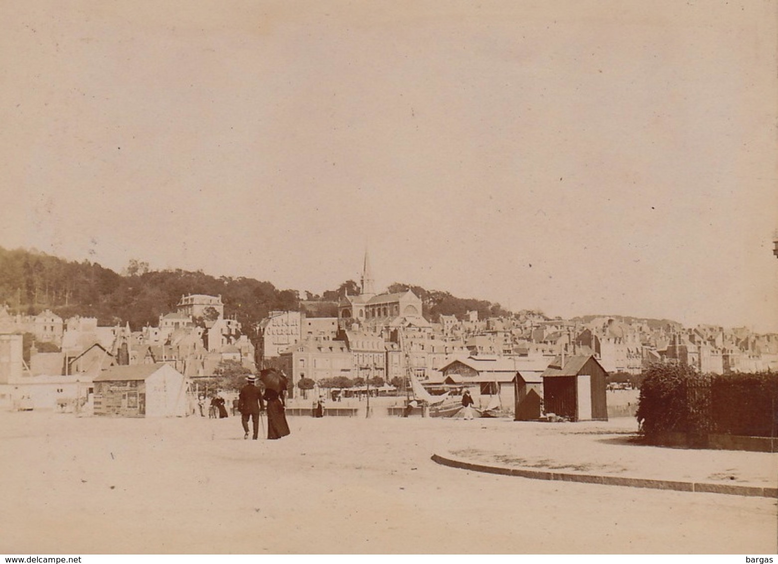 Photo Originale 1900 Trouville Vue Générale - Lieux