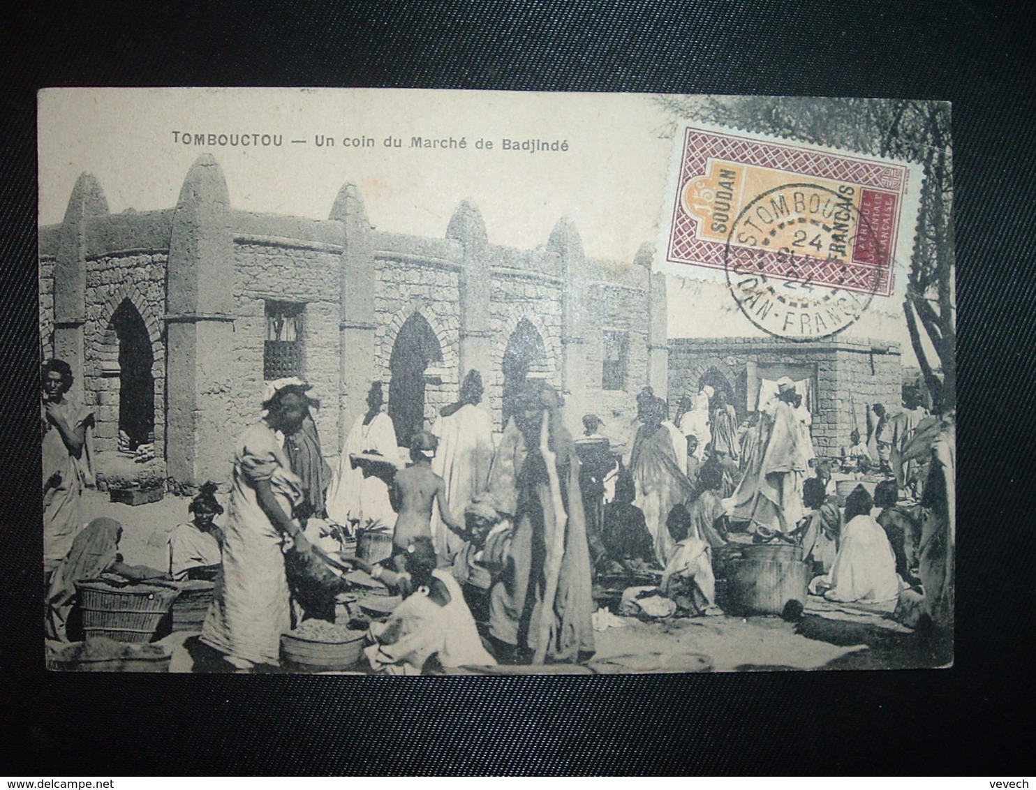 CP TOMBOUCTOU Marché De Badjindé TP AOF 15csurch. SOUDAN FRANCAIS OBL.24 SEPT 24 TOMBOUCTOU SOUDAN FRANCAIS - Zonder Classificatie