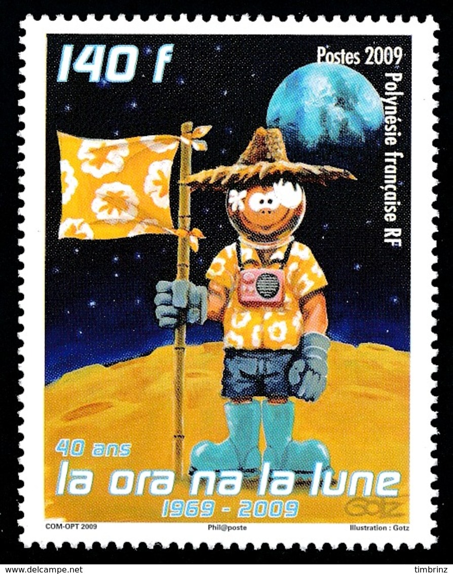 POLYNESIE 2009 - Yv. 875 **   Faciale= 1,18 EUR - 1er Polynésien Sur La Lune  ..Réf.POL24854 - Ungebraucht