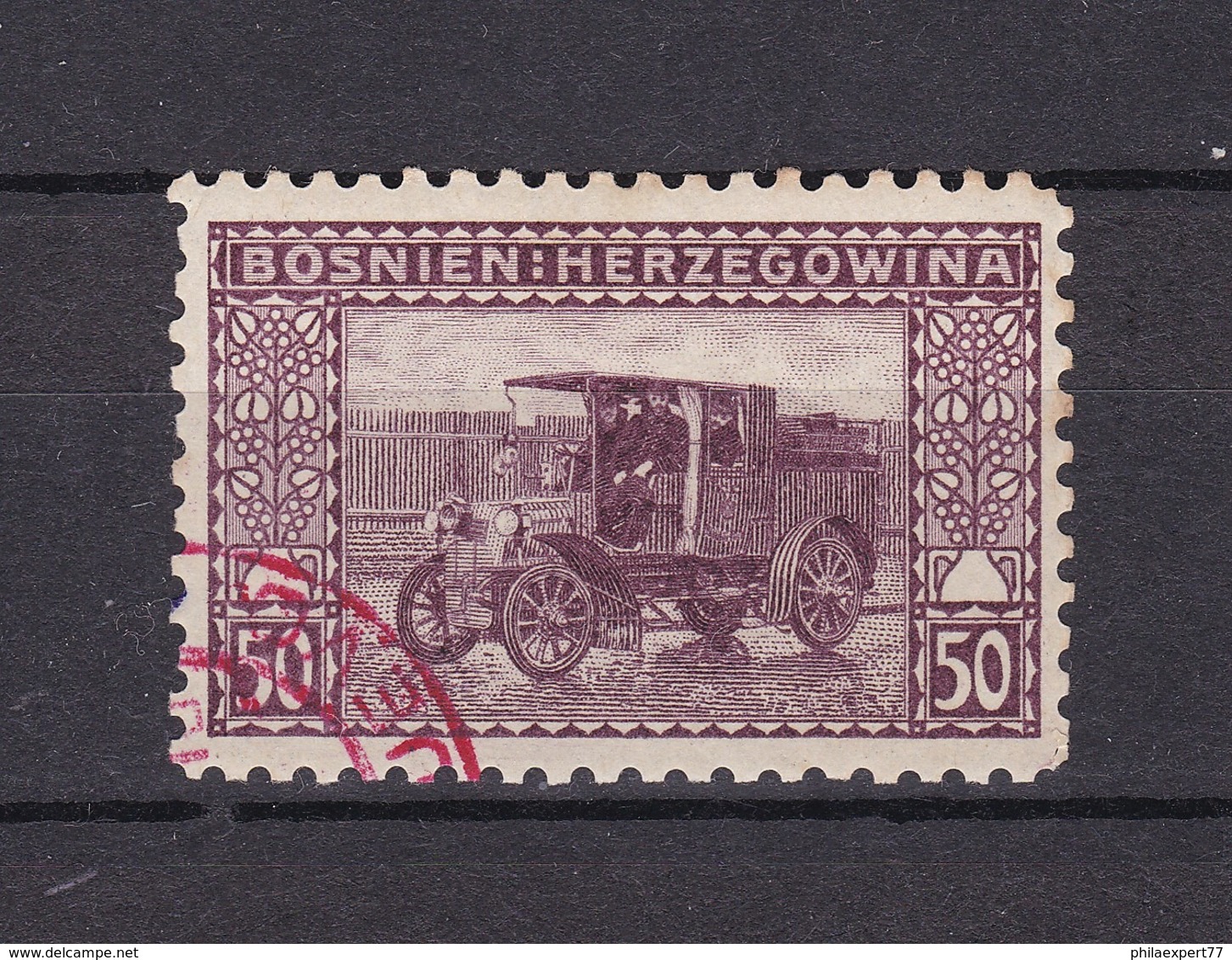 Bosnien-Herzegowina - Österreichische Besetzung - 1906 - Michel Nr. 41 C - Gez. 9 1/4 - Stempel Rot - 56 Euro - Bosnien-Herzegowina