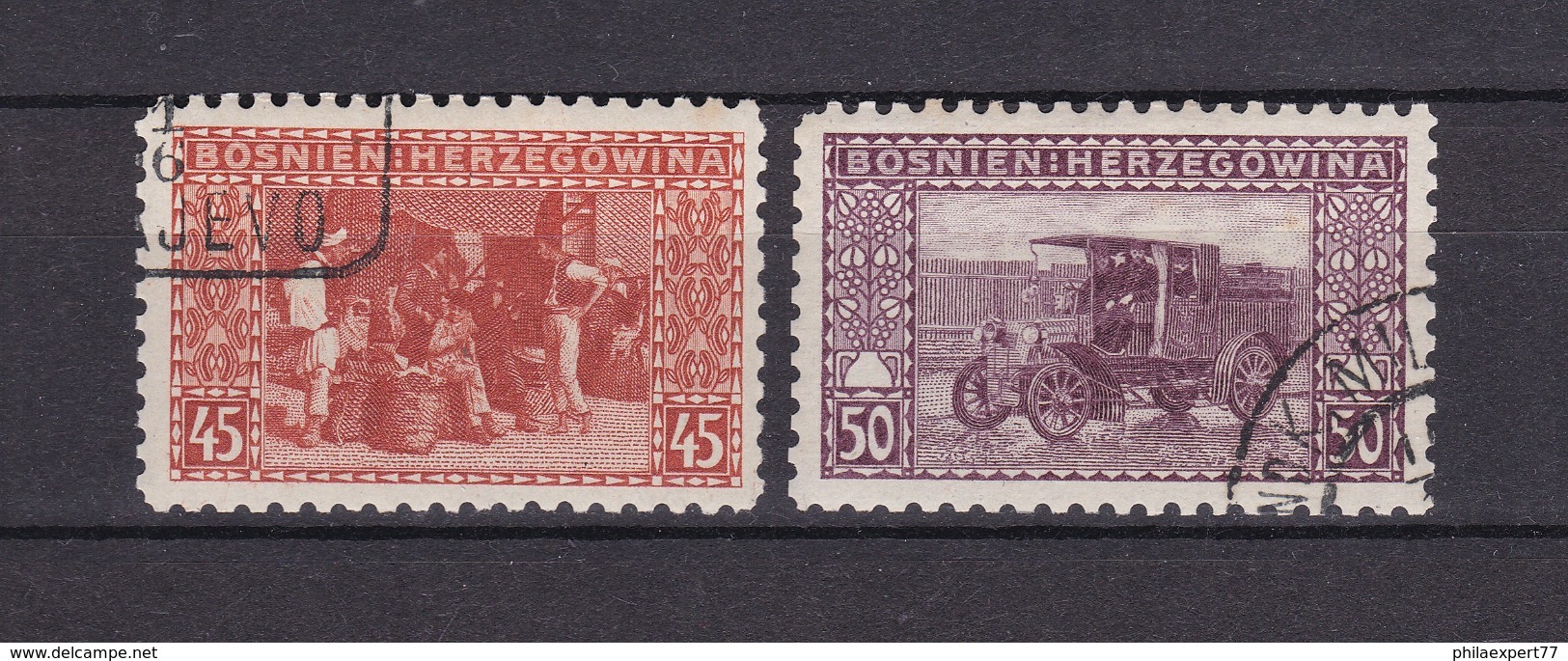 Bosnien-Herzegowina - Österreichische Besetzung - 1906 - Michel Nr. 40/41 C - Gez. 9 1/4 - 50 Euro - Bosnien-Herzegowina