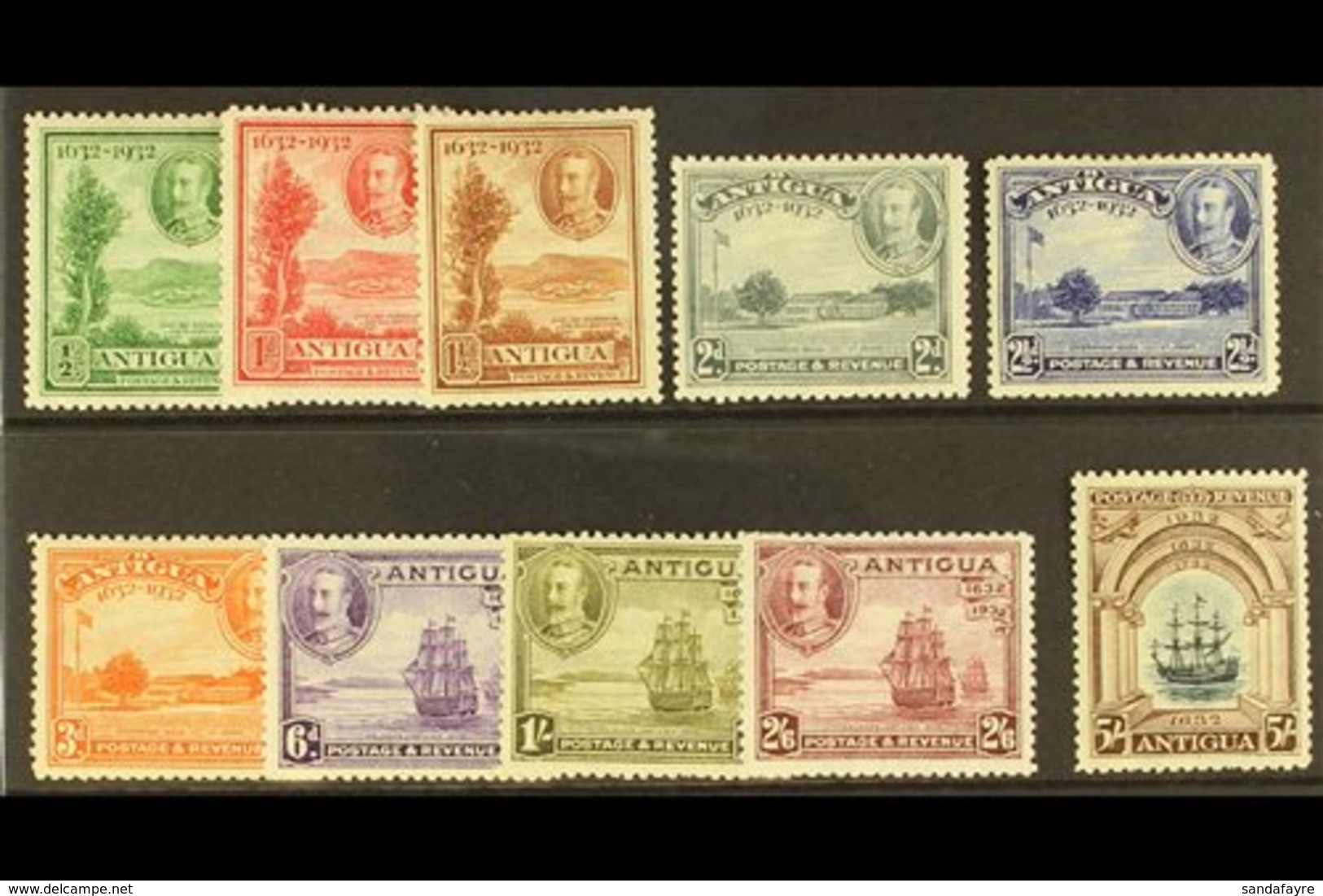 1932 Tercentenary Complete Set, SG 81/90, Fine Mint (10 Stamps) For More Images, Please Visit Http://www.sandafayre.com/ - Sonstige & Ohne Zuordnung