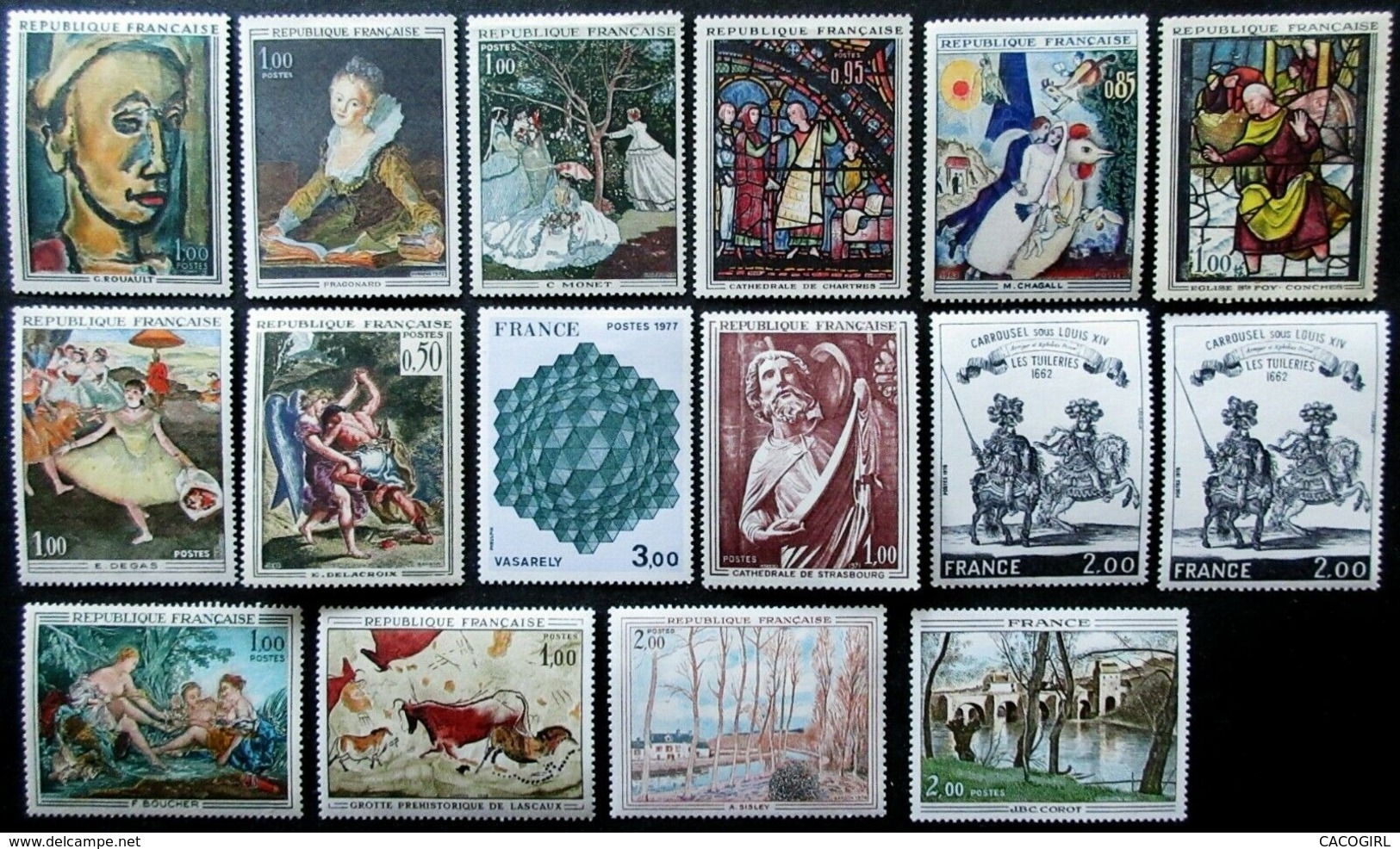 FRANCE LOT DE 49 TIMBRES GRAND FORMATS NEUFS SUR CHARNIERES TBE - Andere & Zonder Classificatie