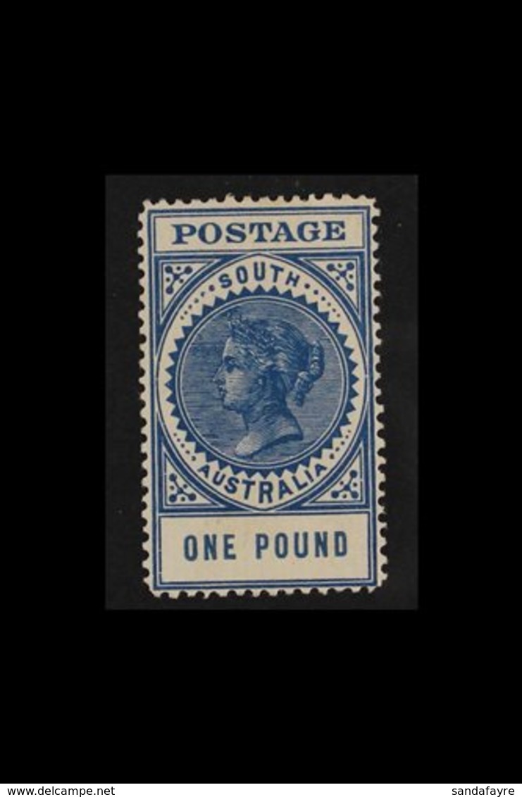 SOUTH AUSTRALIA 1904-11 Watermark Crown SA, Tall QV (Thick "POSTAGE") £1 Blue, Perf 12, SG 292, Very Fine Mint. For More - Sonstige & Ohne Zuordnung
