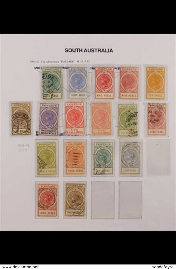 SOUTH AUSTRALIA 1855-1912 Mint And Used (mainly Used) Collection On Leaves, Much Of Interest Throughout With Many Better - Sonstige & Ohne Zuordnung