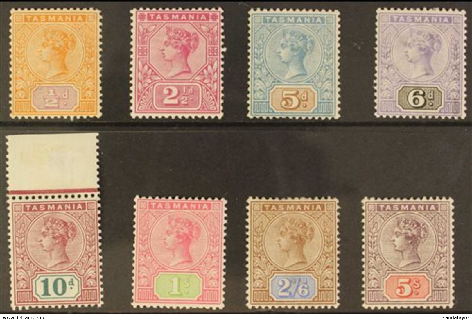 TASMANIA 1892-99 Set To 5s, SG 216/223, Fine Mint. (8 Stamps) For More Images, Please Visit Http://www.sandafayre.com/it - Sonstige & Ohne Zuordnung