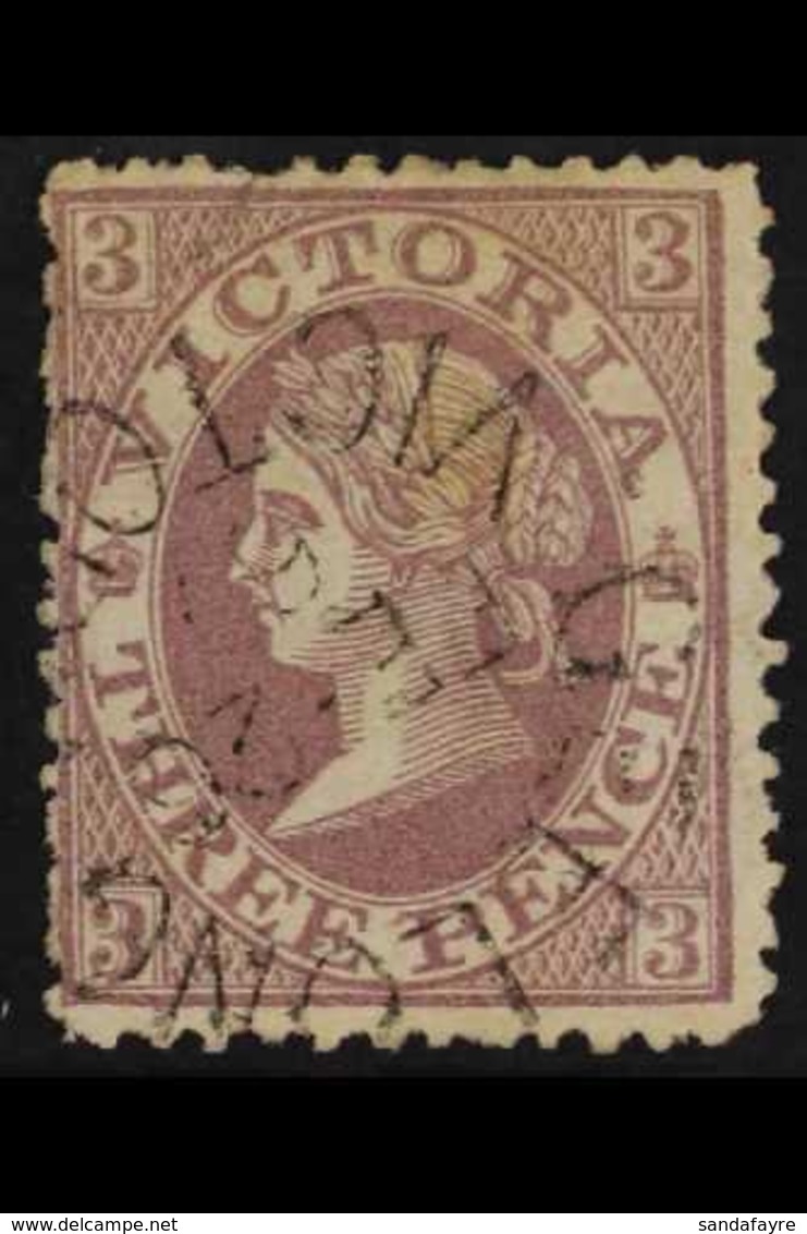 VICTORIA 1966 3d Lilac, Emergency Printing, SG 118, Superb Feb. 1867 Geelong Cds, Scarce Thus For More Images, Please Vi - Sonstige & Ohne Zuordnung