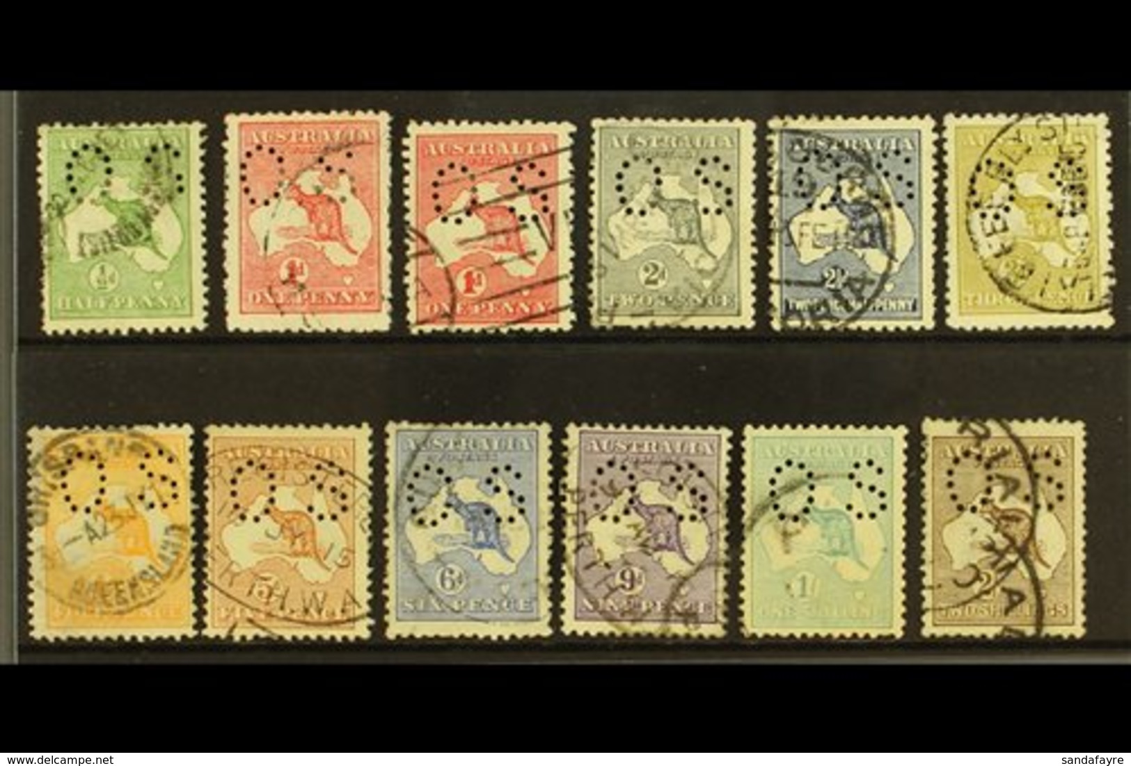 OFFICIALS 1914 USED KANGAROO Set To 2s, SG O16/O26, Good To Fine Used (12 Stamps) For More Images, Please Visit Http://w - Sonstige & Ohne Zuordnung