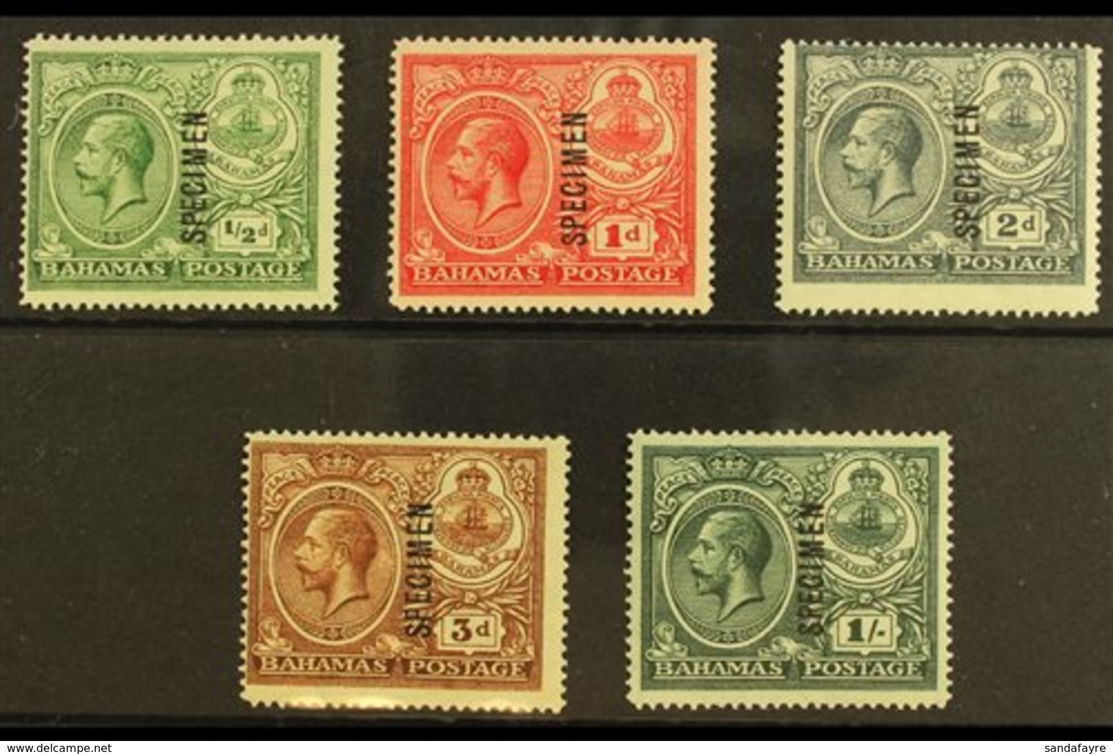 1920 Peace Set Complete, Ovptd "Specimen", SG 106s/110s, Very Fine Mint. (5 Stamps) For More Images, Please Visit Http:/ - Sonstige & Ohne Zuordnung