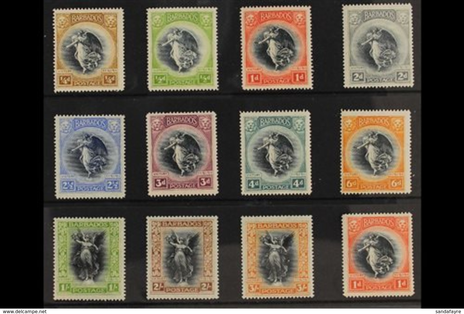 1920-21 Victory Complete Set, SG 201/12, Fine Mint, Very Fresh. (12 Stamps) For More Images, Please Visit Http://www.san - Barbados (...-1966)