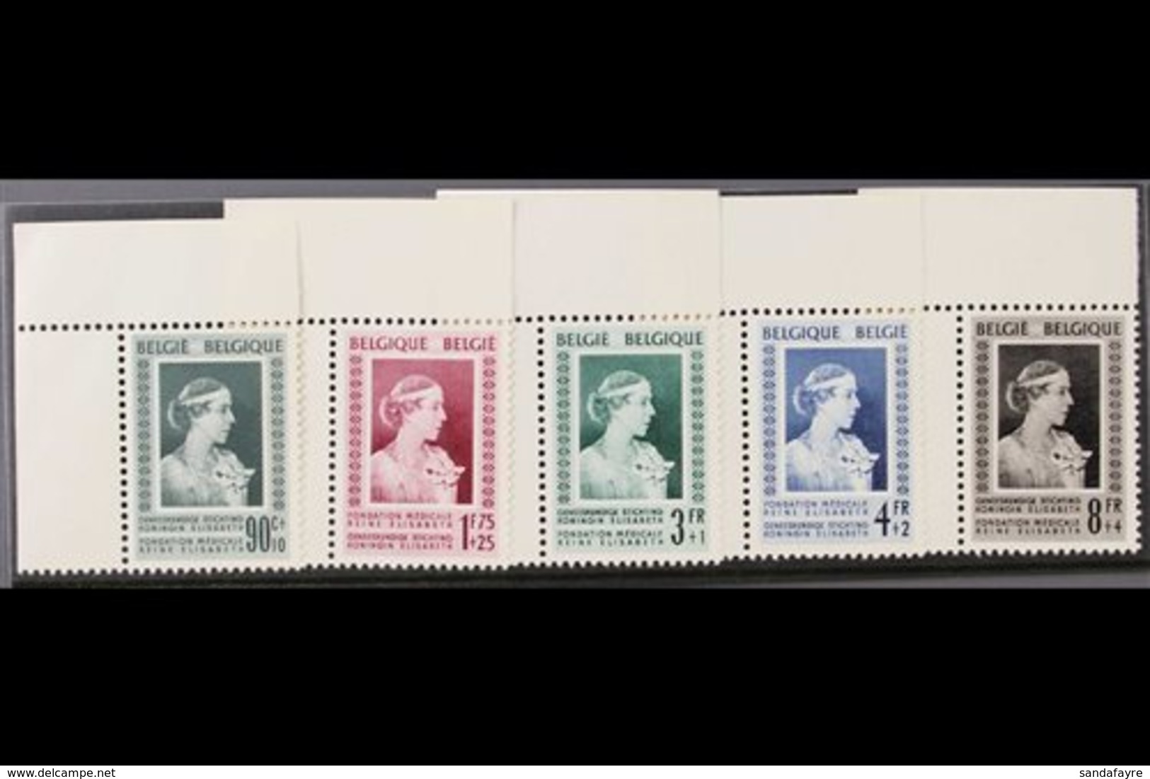 1951 Queen Elizabeth Set, Cob 863/67, SG 1376/80, Never Hinged Corner Marginal Set (5 Stamps) For More Images, Please Vi - Sonstige & Ohne Zuordnung