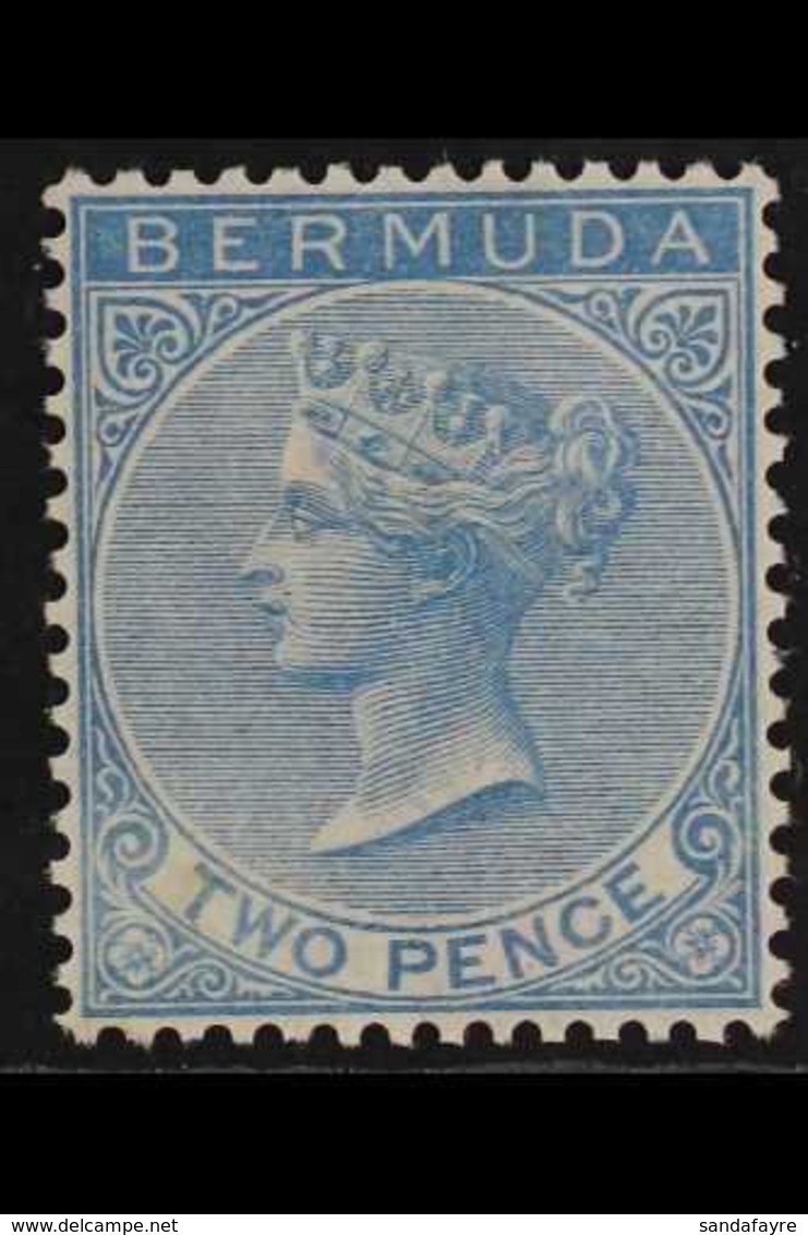 1865-1903 2d Dull Blue, SG 3, Fine Mint, Fresh Colour. For More Images, Please Visit Http://www.sandafayre.com/itemdetai - Bermuda