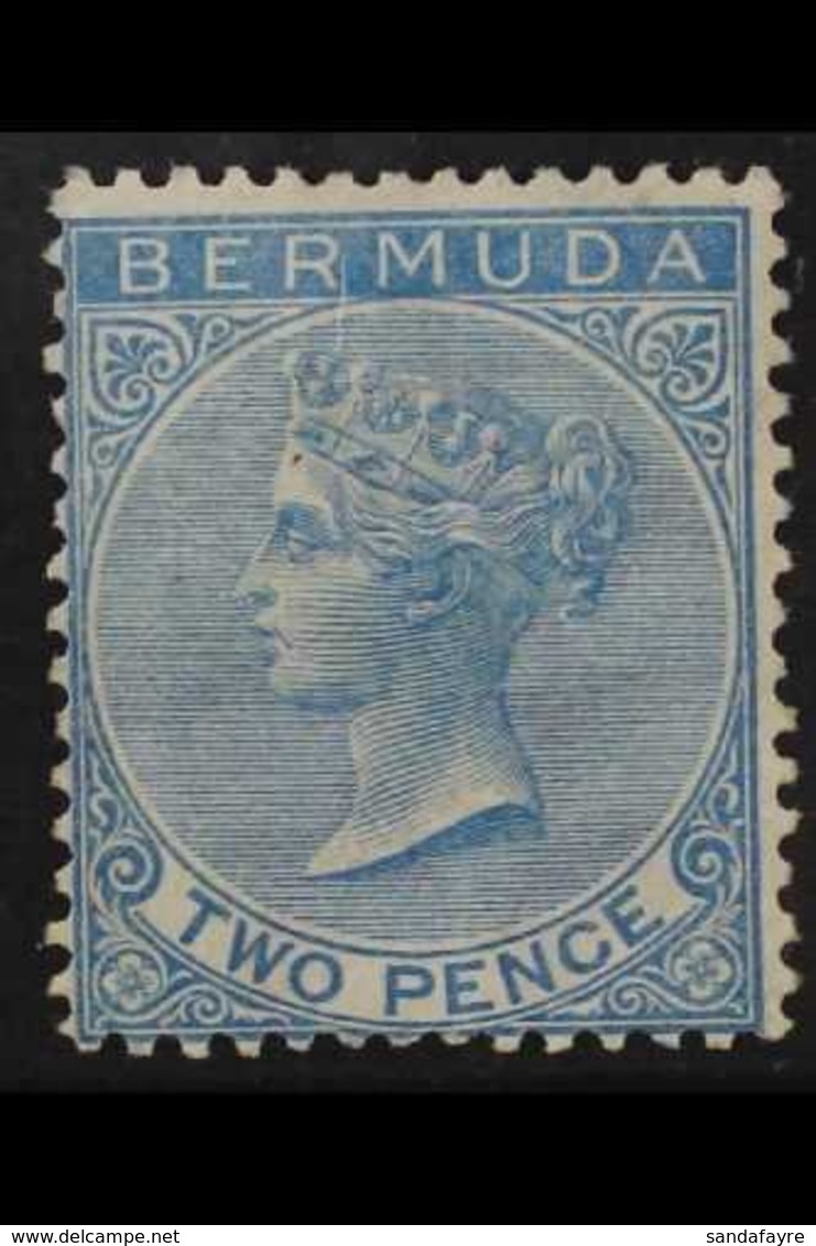 1877 2d Bright Blue, CC Wmk, SG 4, Fine Mint. For More Images, Please Visit Http://www.sandafayre.com/itemdetails.aspx?s - Bermuda