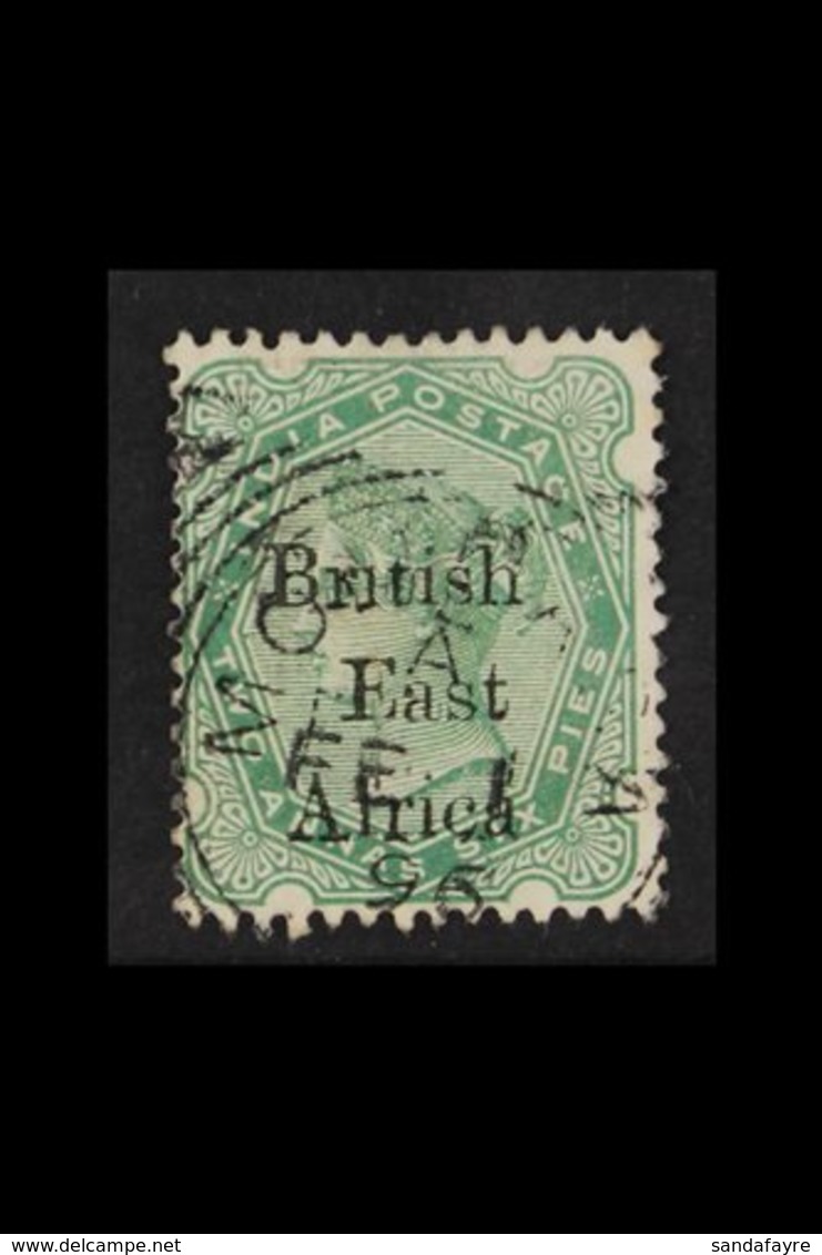 1895-96 2a6p Yellow-green With "Br1tish" Opt Error, SG 53e, Fine Used. For More Images, Please Visit Http://www.sandafay - Britisch-Ostafrika