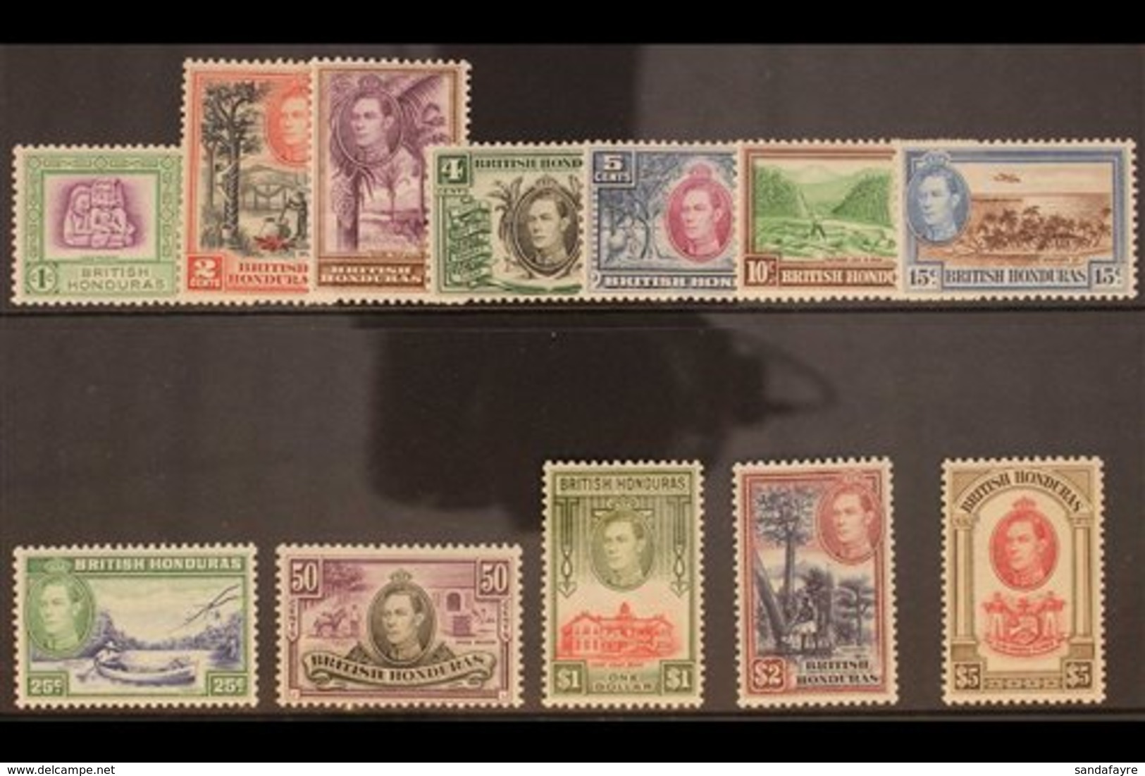 1938-47 KGVI Pictorial Definitive Set, SG 150/61, Never Hinged Mint (12 Stamps) For More Images, Please Visit Http://www - Honduras Britannique (...-1970)