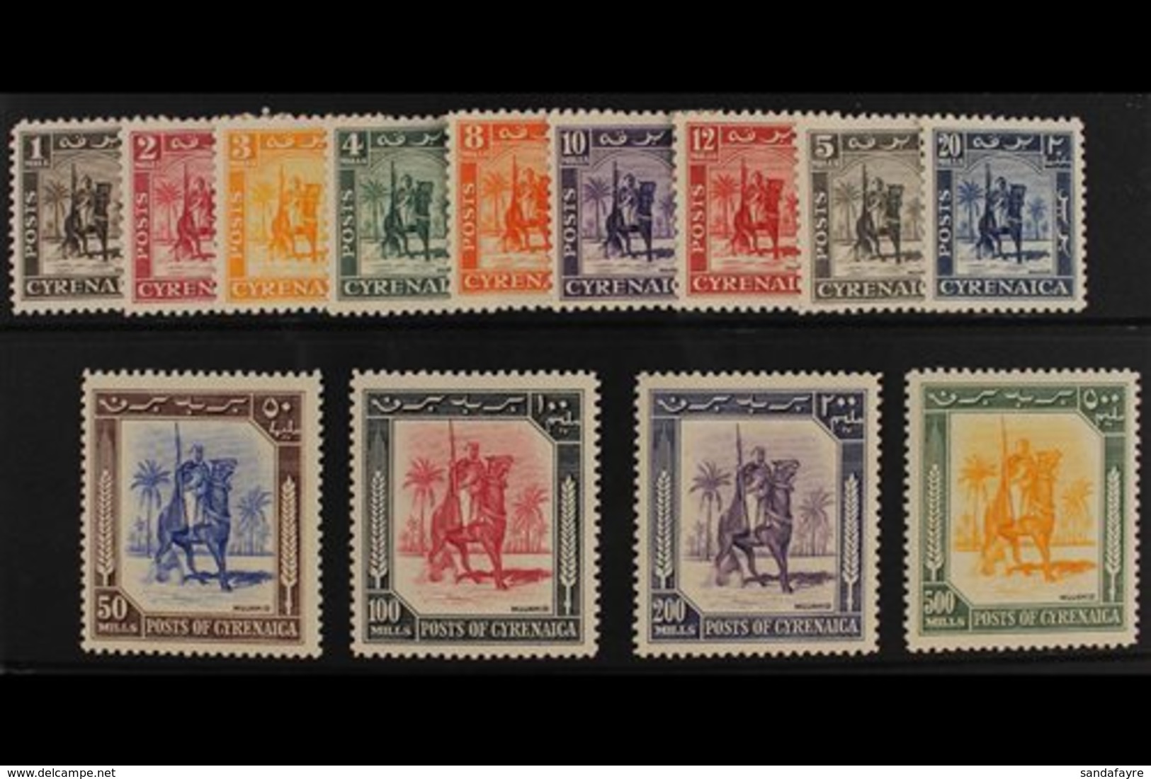 CYRENAICA 1950 "Horseman" Set Complete, SG 136/48, Very Fine Mint. (13 Stamps) For More Images, Please Visit Http://www. - Italienisch Ost-Afrika