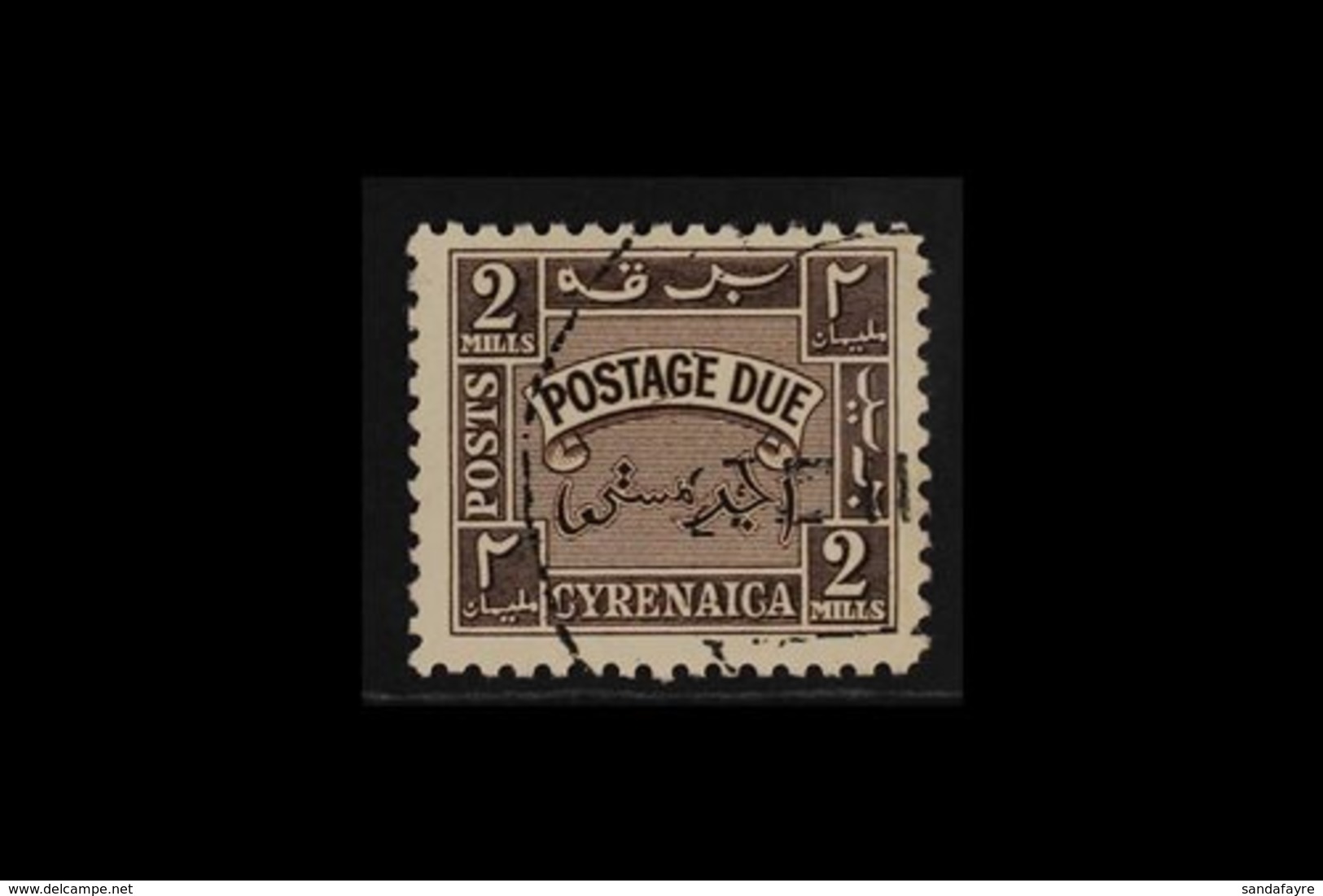 CYRENAICA POSTAGE DUES 1950 2m Brown, SG D149, Very Fine Used. For More Images, Please Visit Http://www.sandafayre.com/i - Italienisch Ost-Afrika